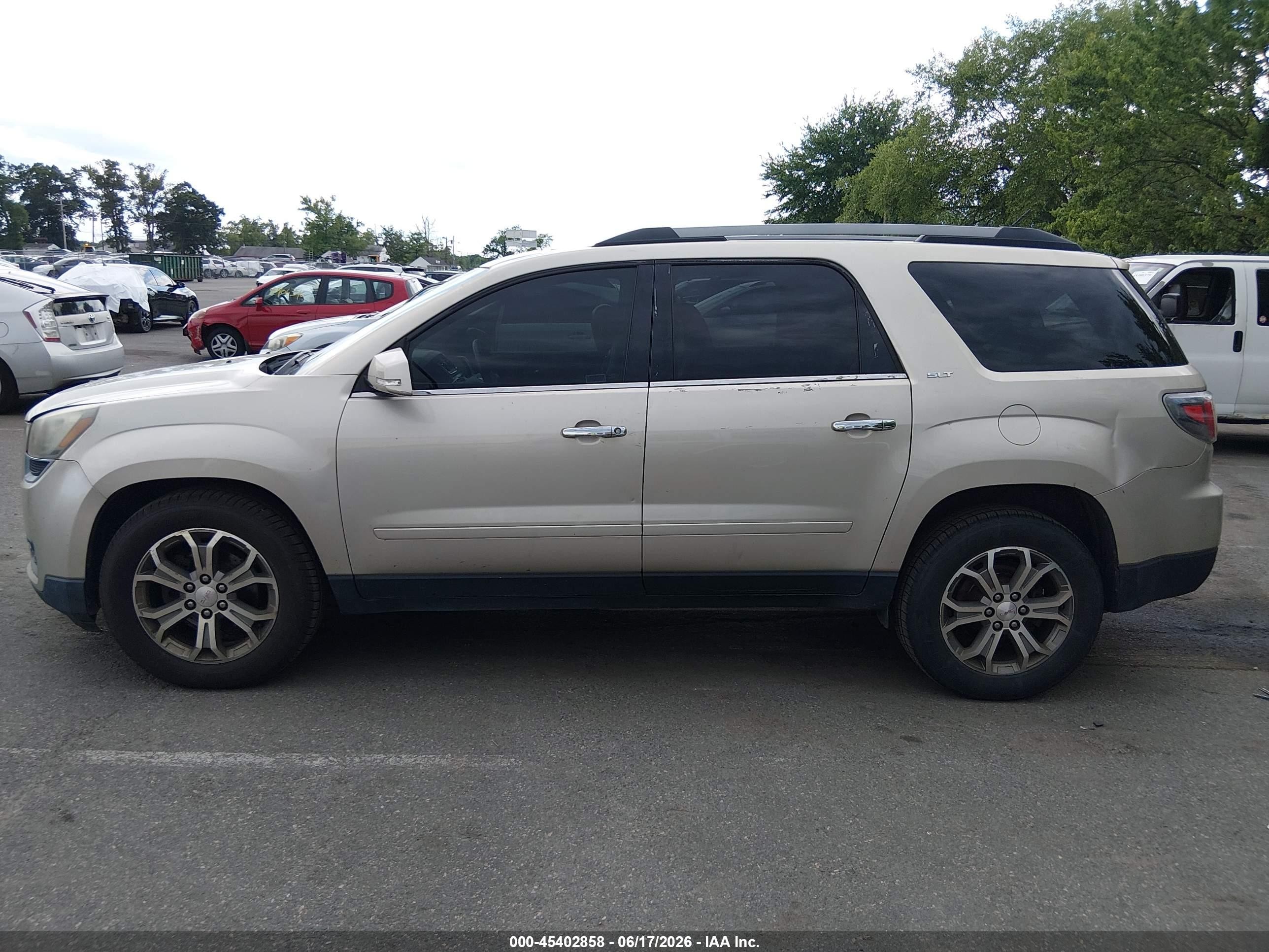 2014 Gmc Acadia Slt-1 Tan vin: 1GKKRRKD4EJ372658