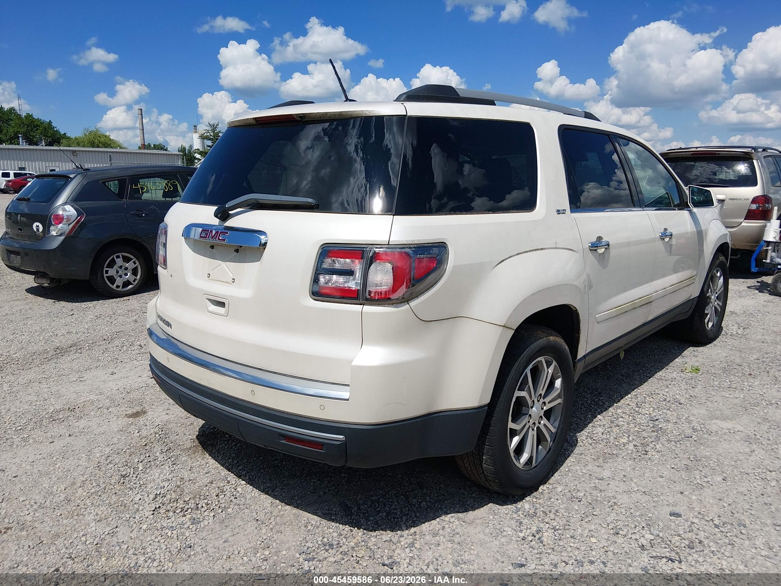 2014 Gmc Acadia Slt-1 White vin: 1GKKRRKD5EJ263447