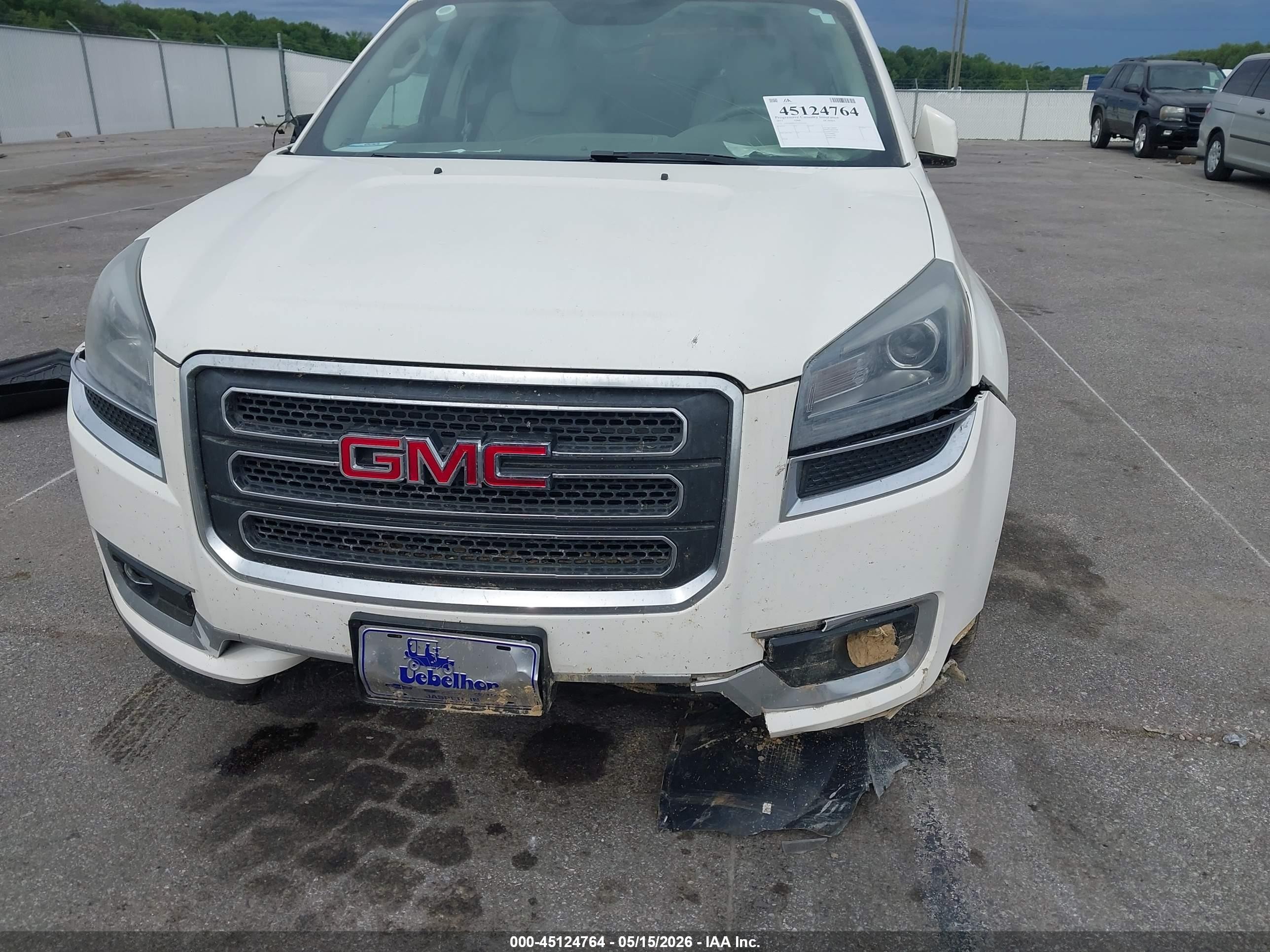2015 Gmc Acadia Slt-1 White vin: 1GKKRRKD5FJ102744