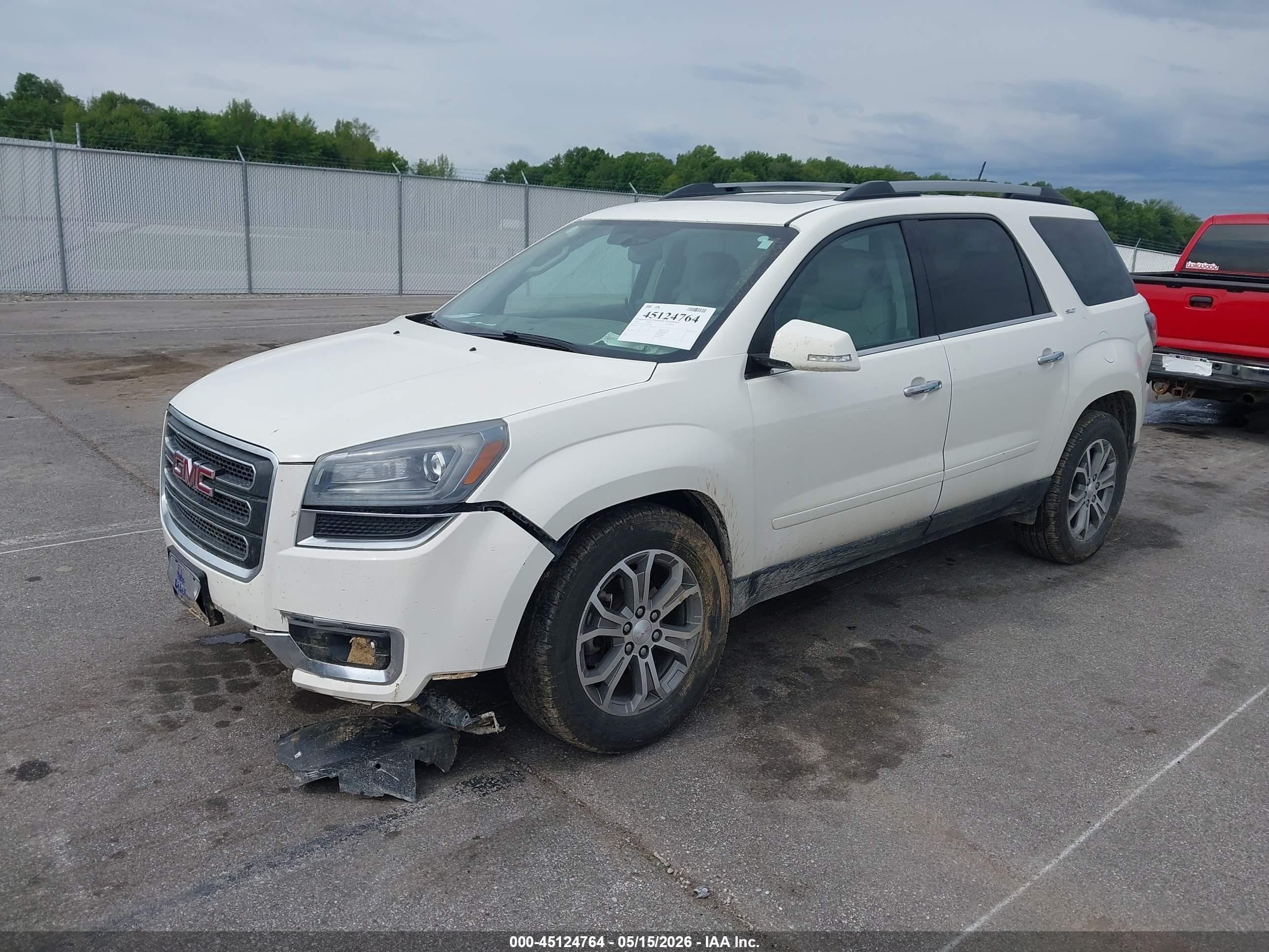 2015 Gmc Acadia Slt-1 White vin: 1GKKRRKD5FJ102744