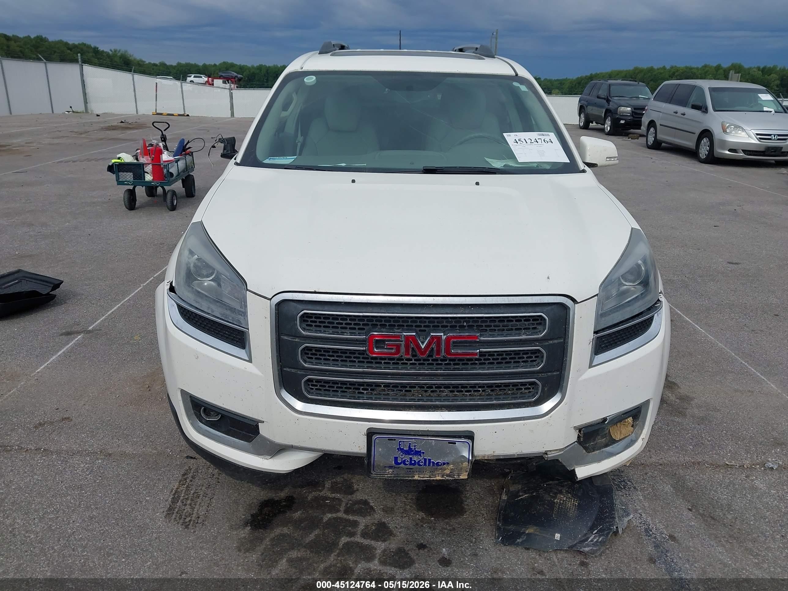 2015 Gmc Acadia Slt-1 White vin: 1GKKRRKD5FJ102744