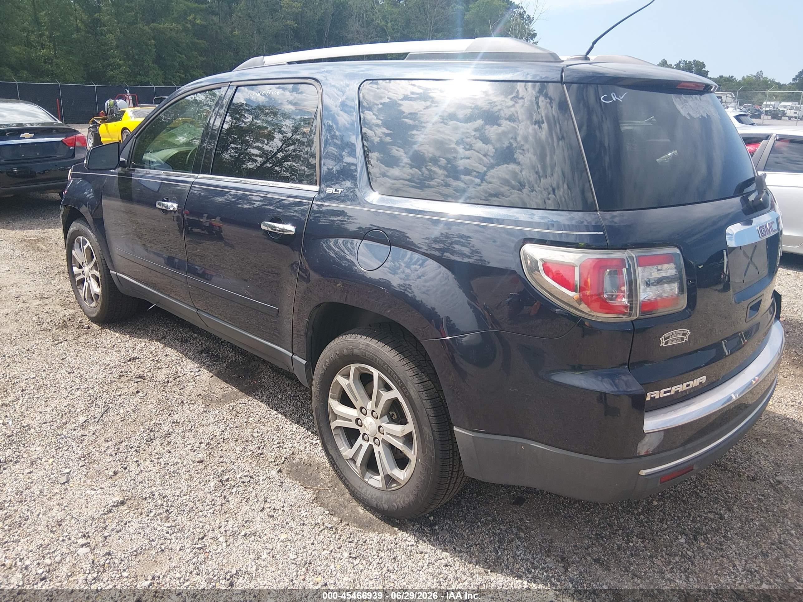 2015 Gmc Acadia Slt-1 Black vin: 1GKKRRKD5FJ120323
