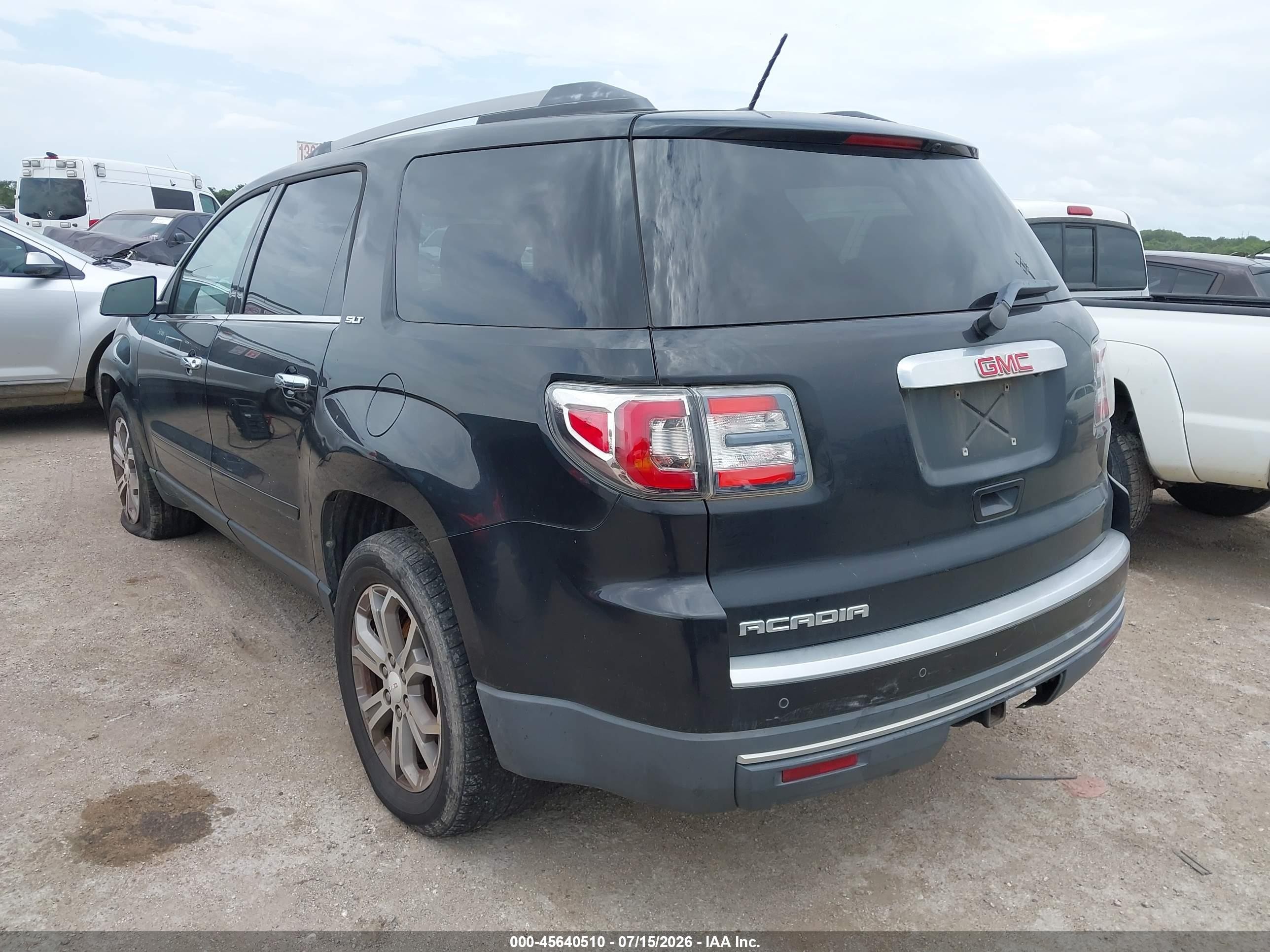 2015 Gmc Acadia Slt-1 Black vin: 1GKKRRKD5FJ137302