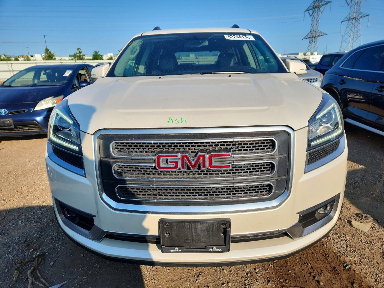 2013 Gmc Acadia Slt-1 White vin: 1GKKRRKD7DJ241237