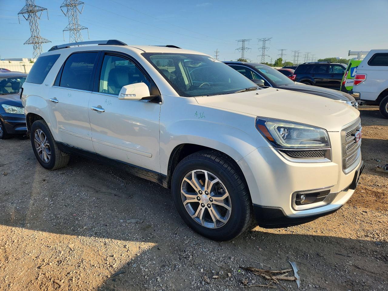 2013 Gmc Acadia Slt-1 White vin: 1GKKRRKD7DJ241237