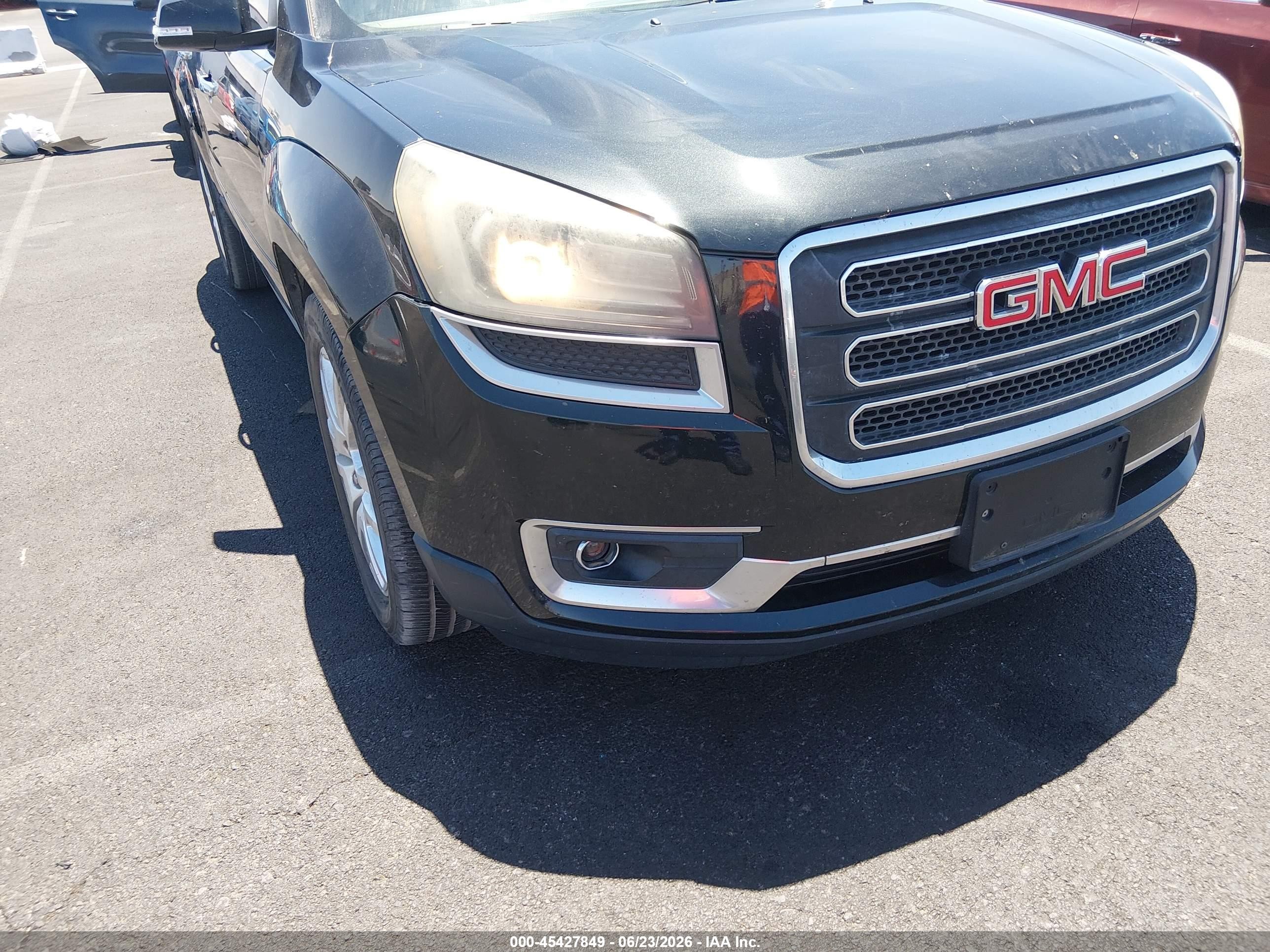 2015 Gmc Acadia Slt-1 Black vin: 1GKKRRKD7FJ290019