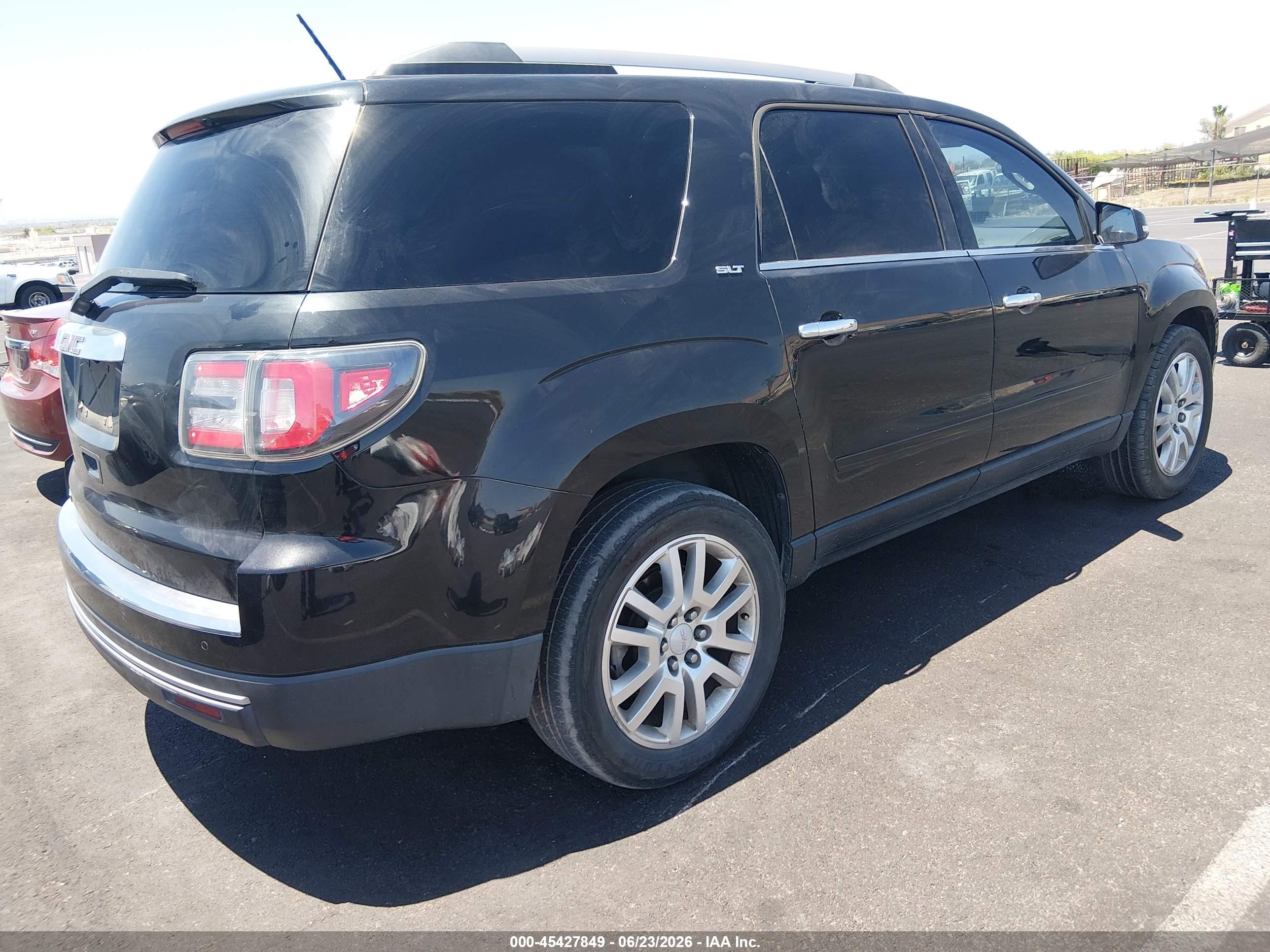 2015 Gmc Acadia Slt-1 Black vin: 1GKKRRKD7FJ290019