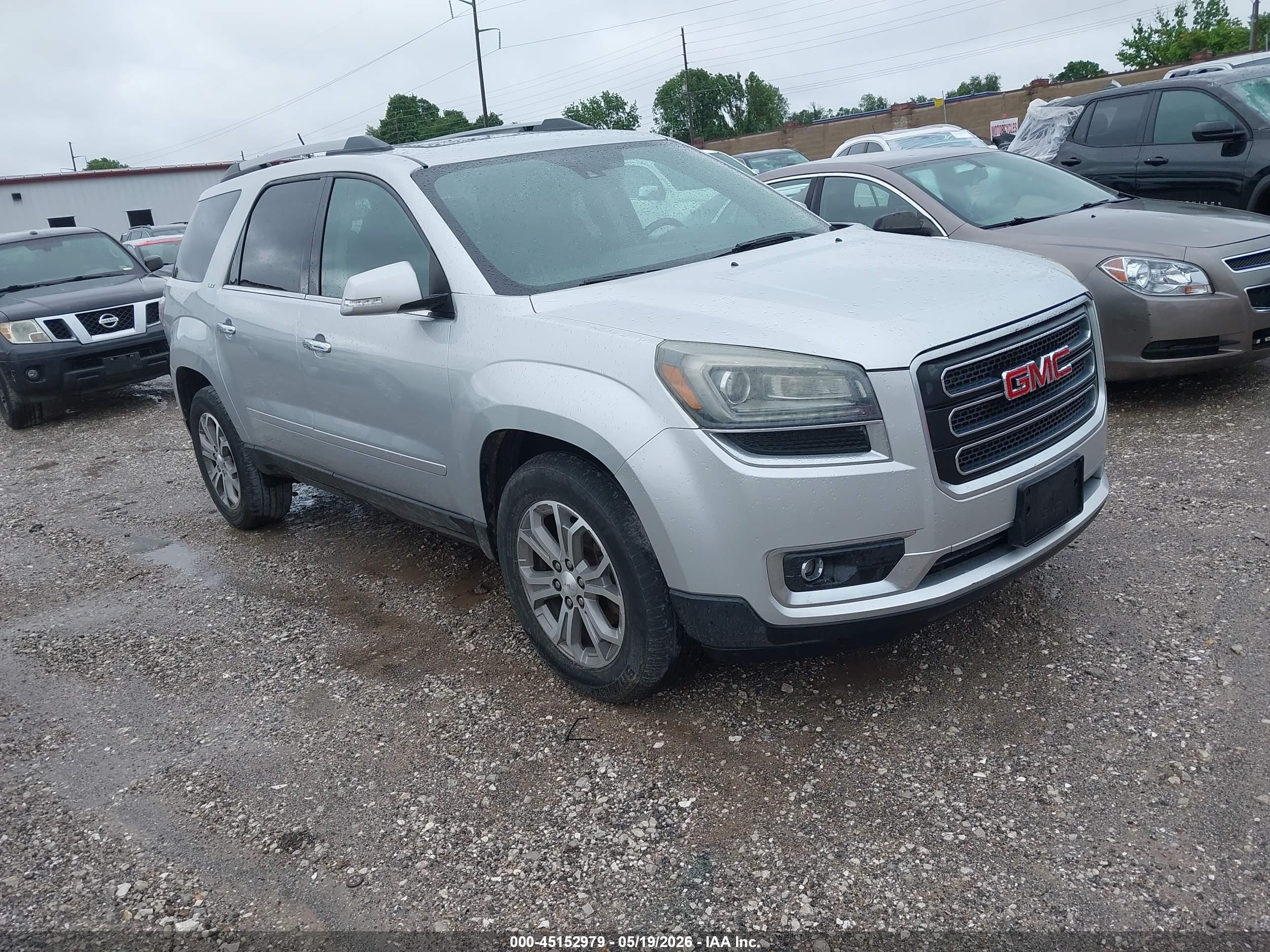 2015 Gmc Acadia Slt-1 Silver vin: 1GKKRRKD7FJ349893
