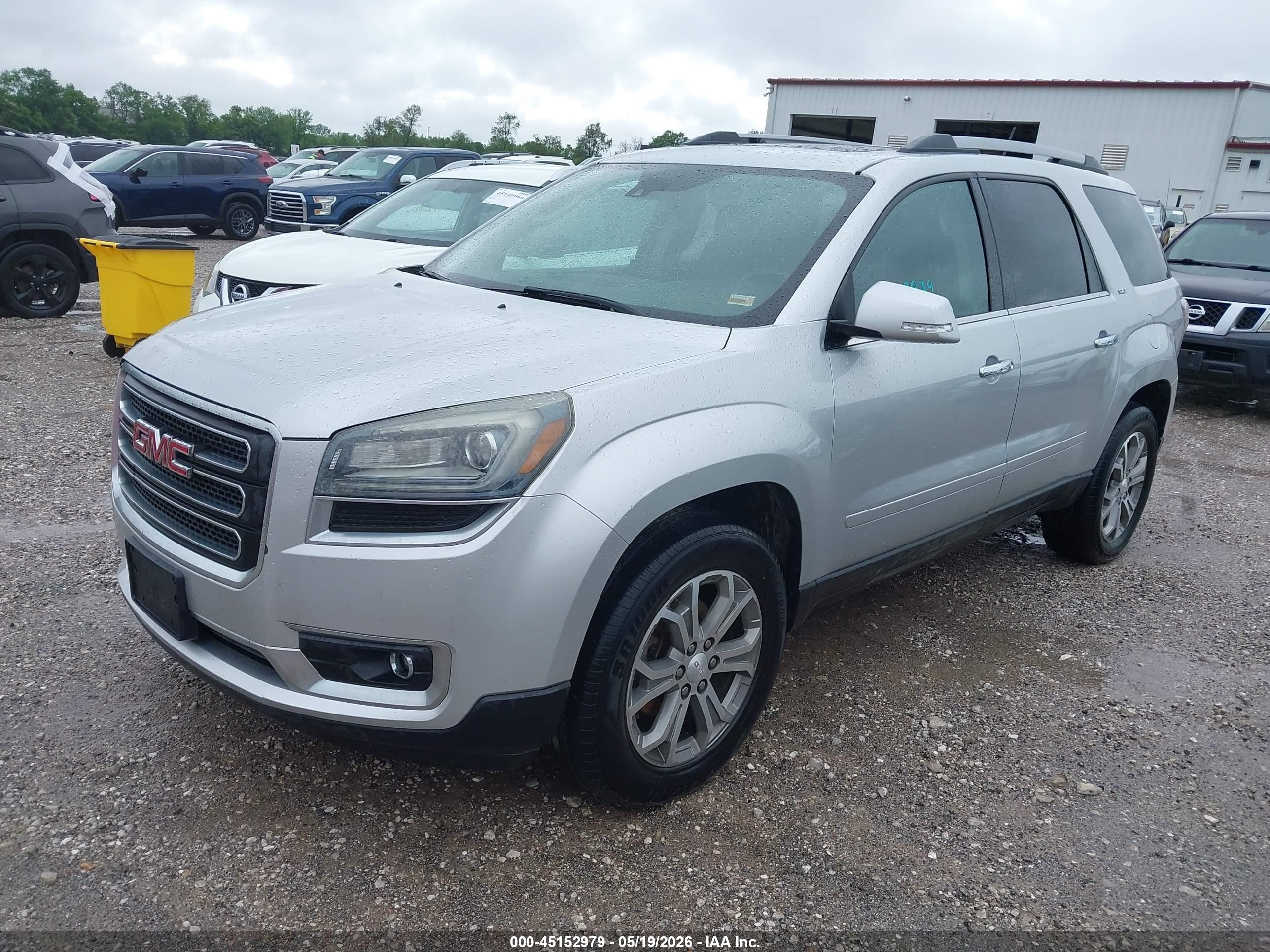 2015 Gmc Acadia Slt-1 Silver vin: 1GKKRRKD7FJ349893