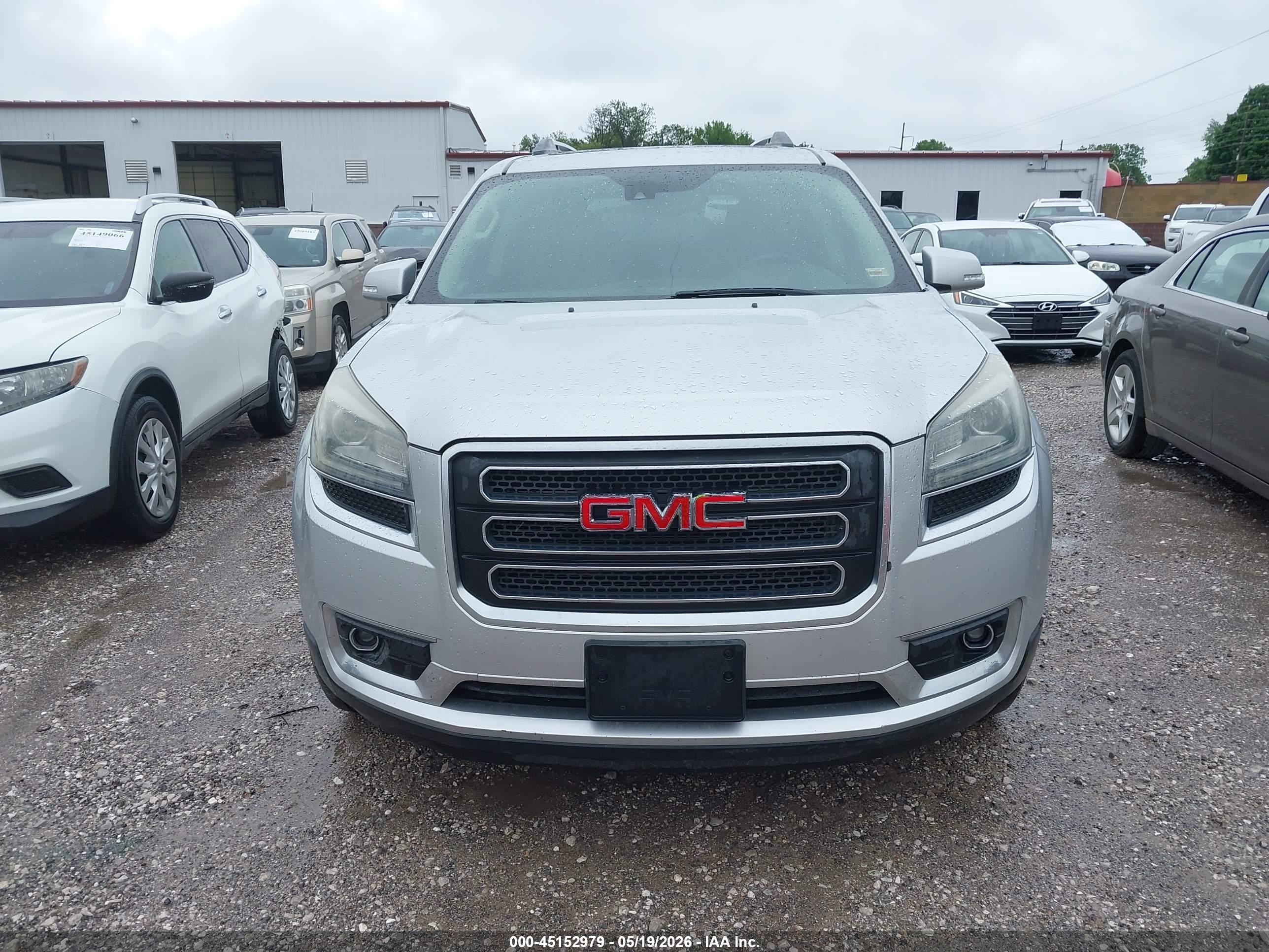2015 Gmc Acadia Slt-1 Silver vin: 1GKKRRKD7FJ349893