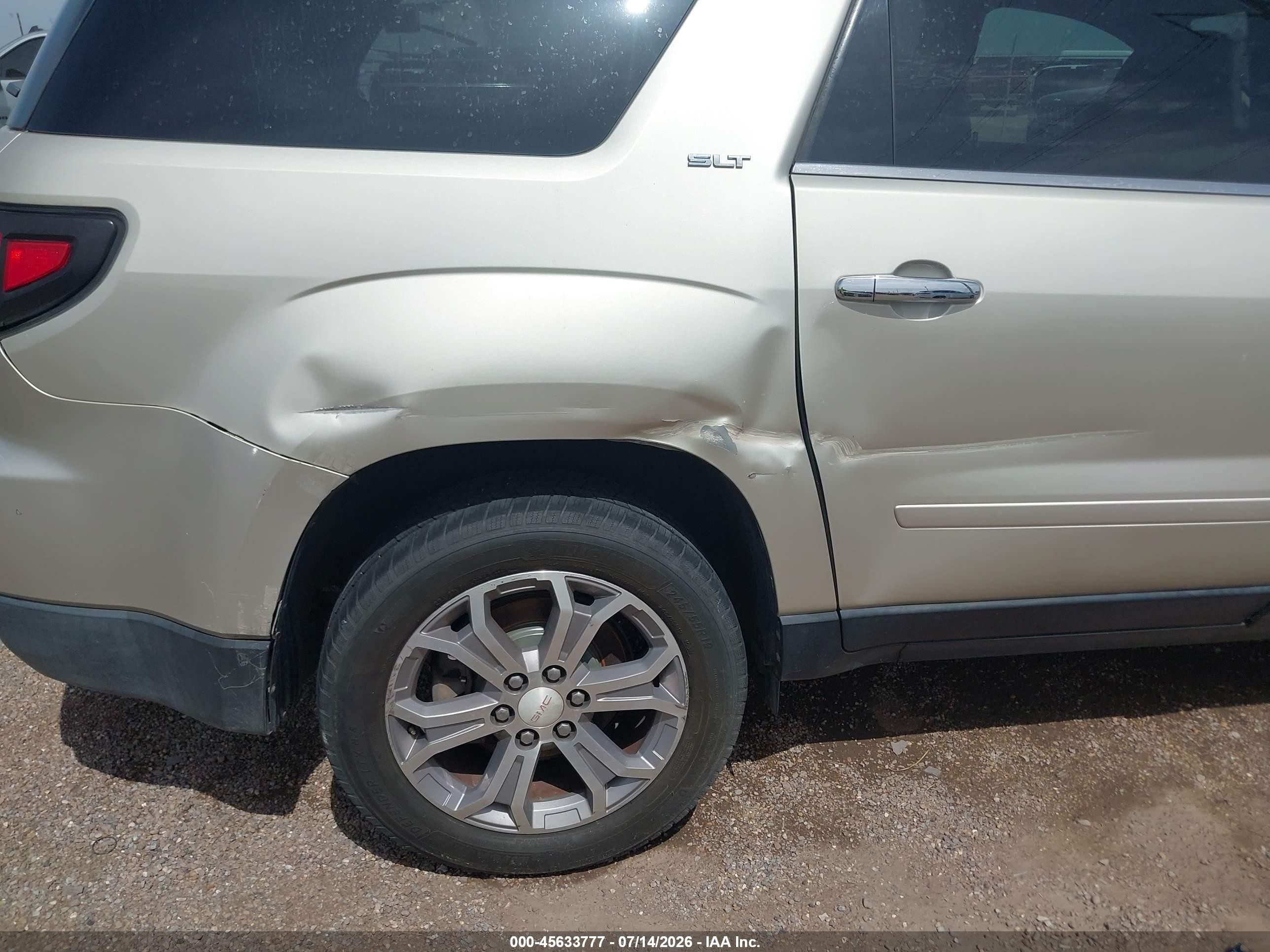 2013 Gmc Acadia Slt-1 Brown vin: 1GKKRRKD8DJ169481