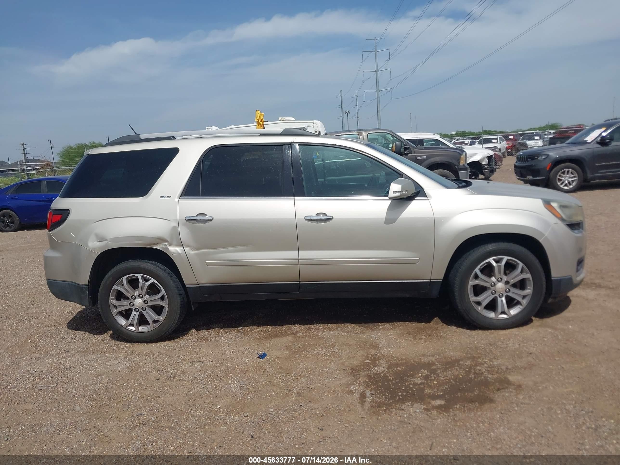 2013 Gmc Acadia Slt-1 Brown vin: 1GKKRRKD8DJ169481