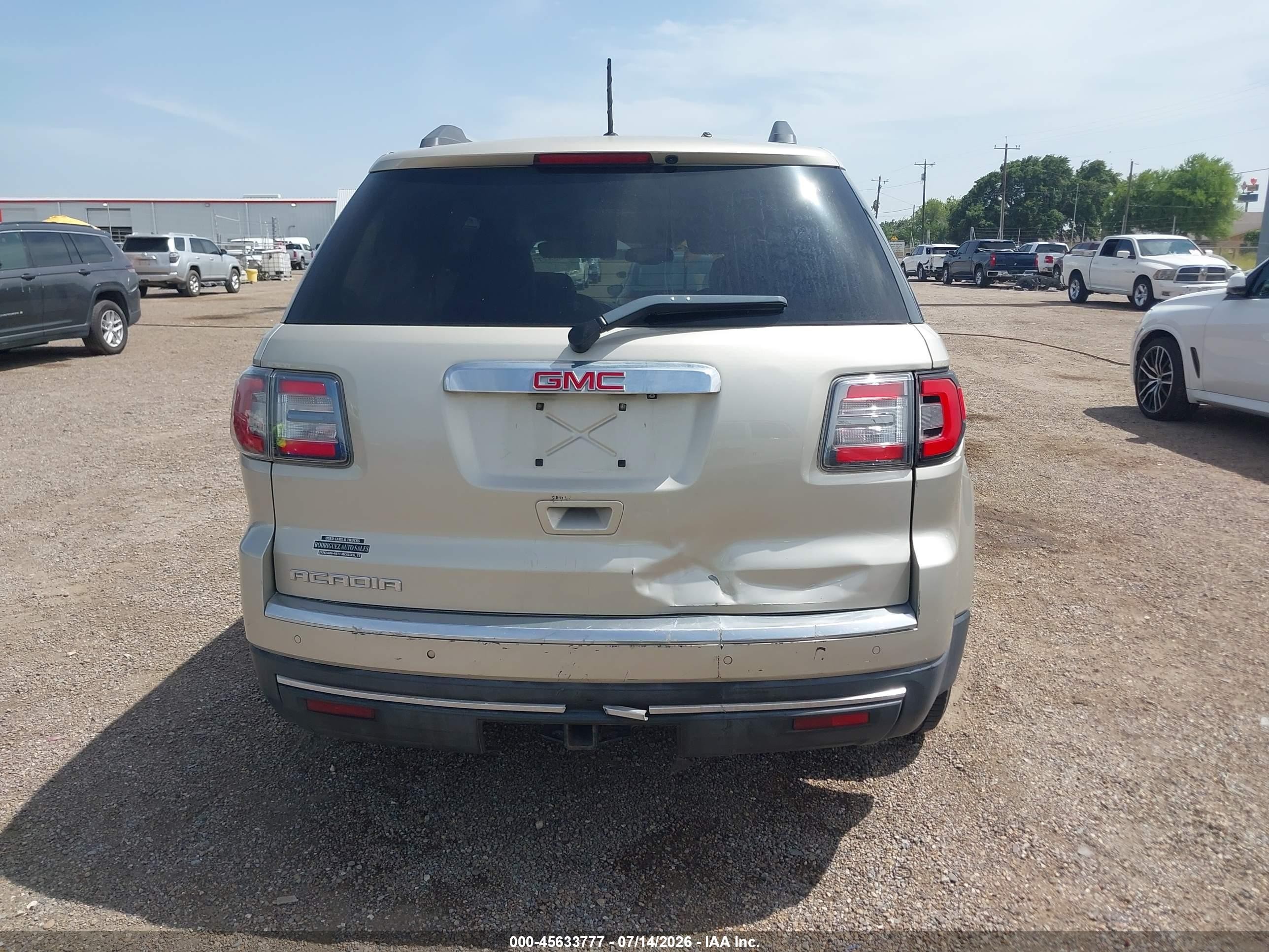2013 Gmc Acadia Slt-1 Brown vin: 1GKKRRKD8DJ169481