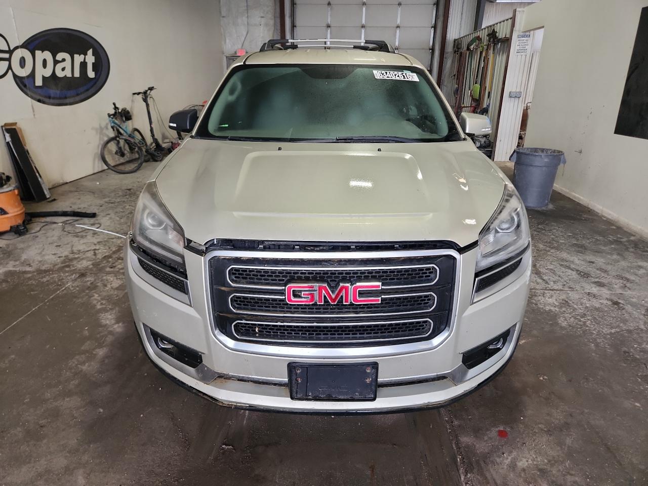 2014 Gmc Acadia Slt-1 Beige vin: 1GKKRRKD8EJ183138 Damage: Left Head Lamp, Faded, Repair Required