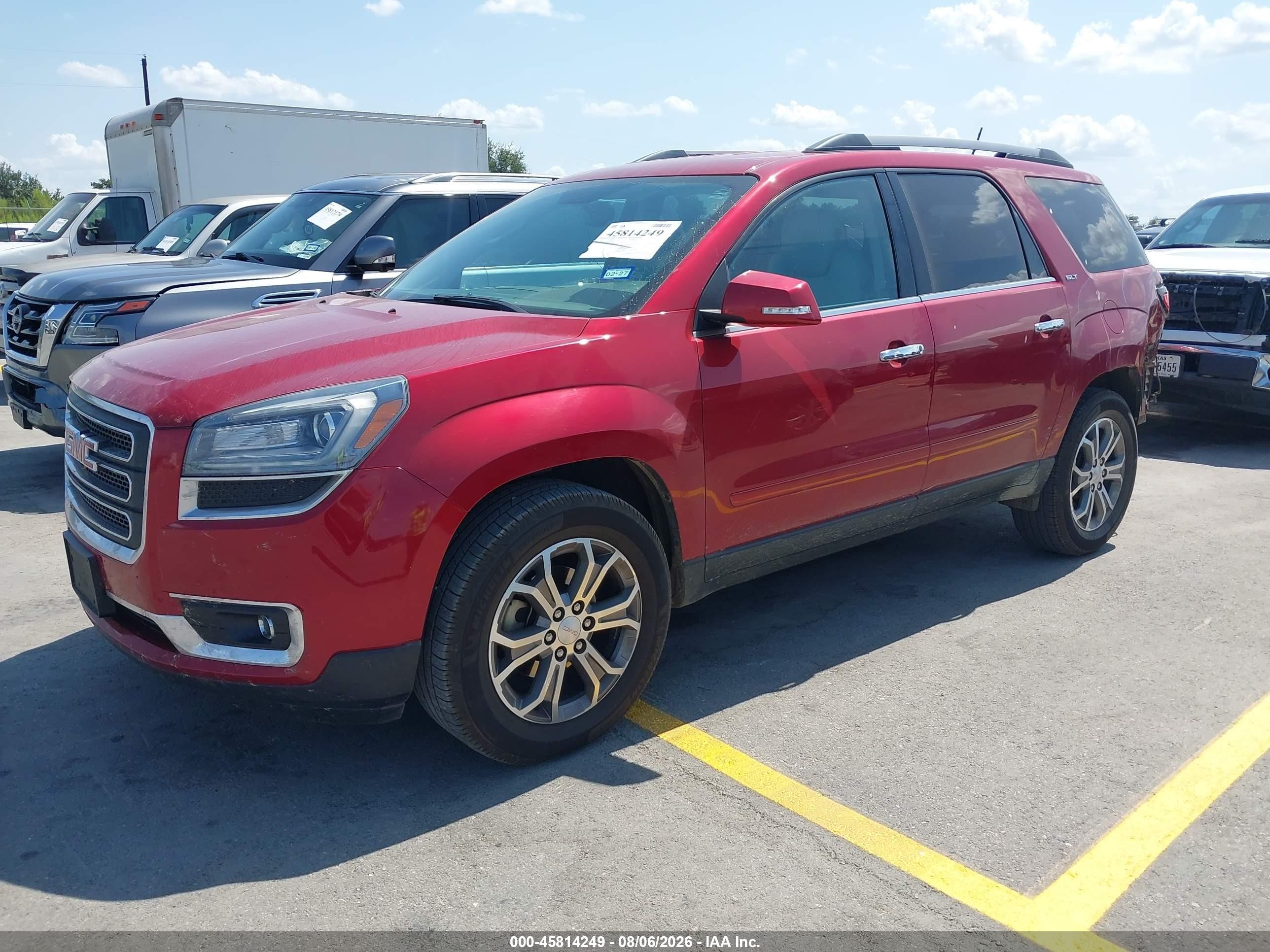 2014 Gmc Acadia Slt-1 Красный vin: 1GKKRRKD8EJ295437