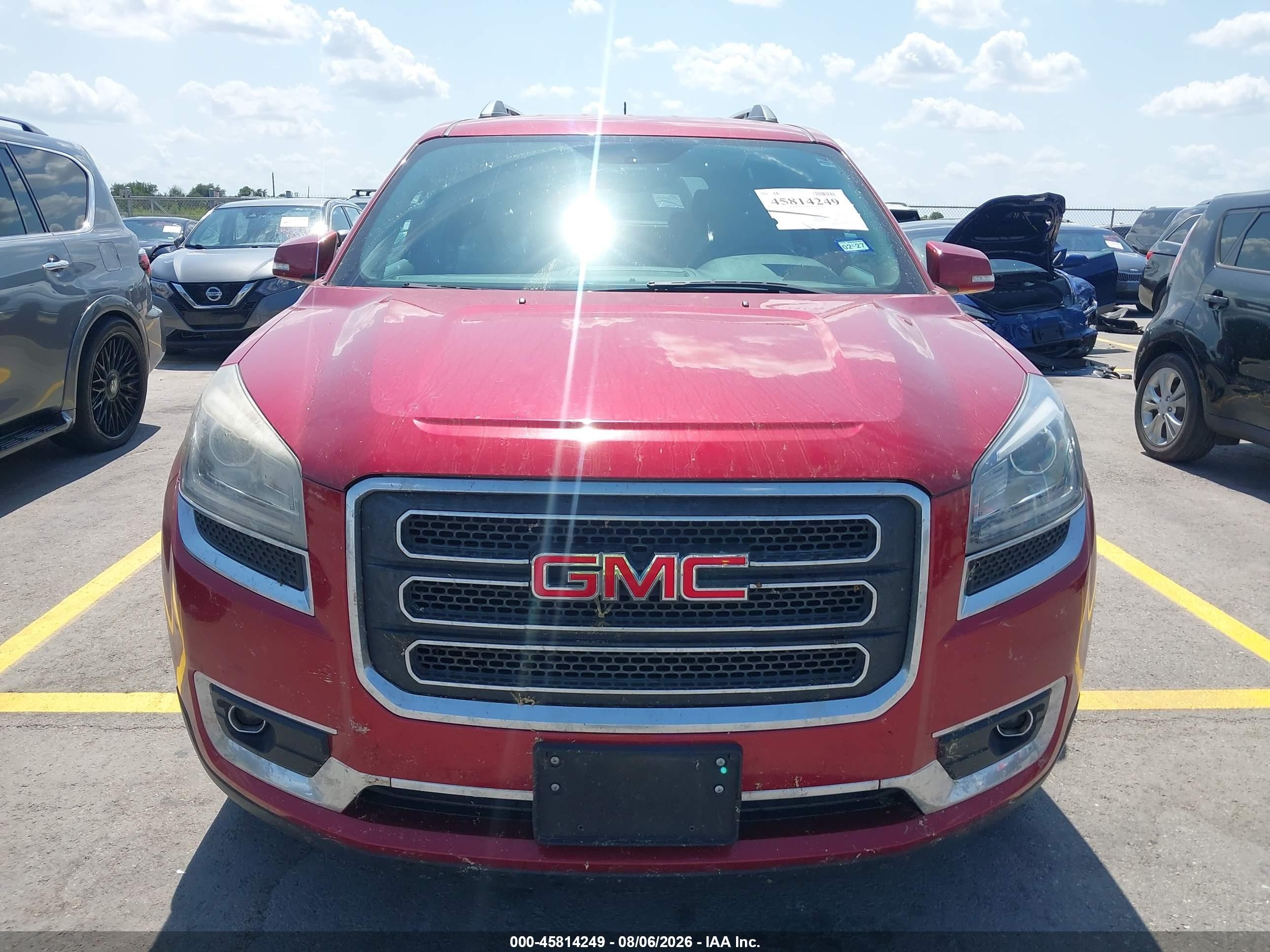 2014 Gmc Acadia Slt-1 Красный vin: 1GKKRRKD8EJ295437