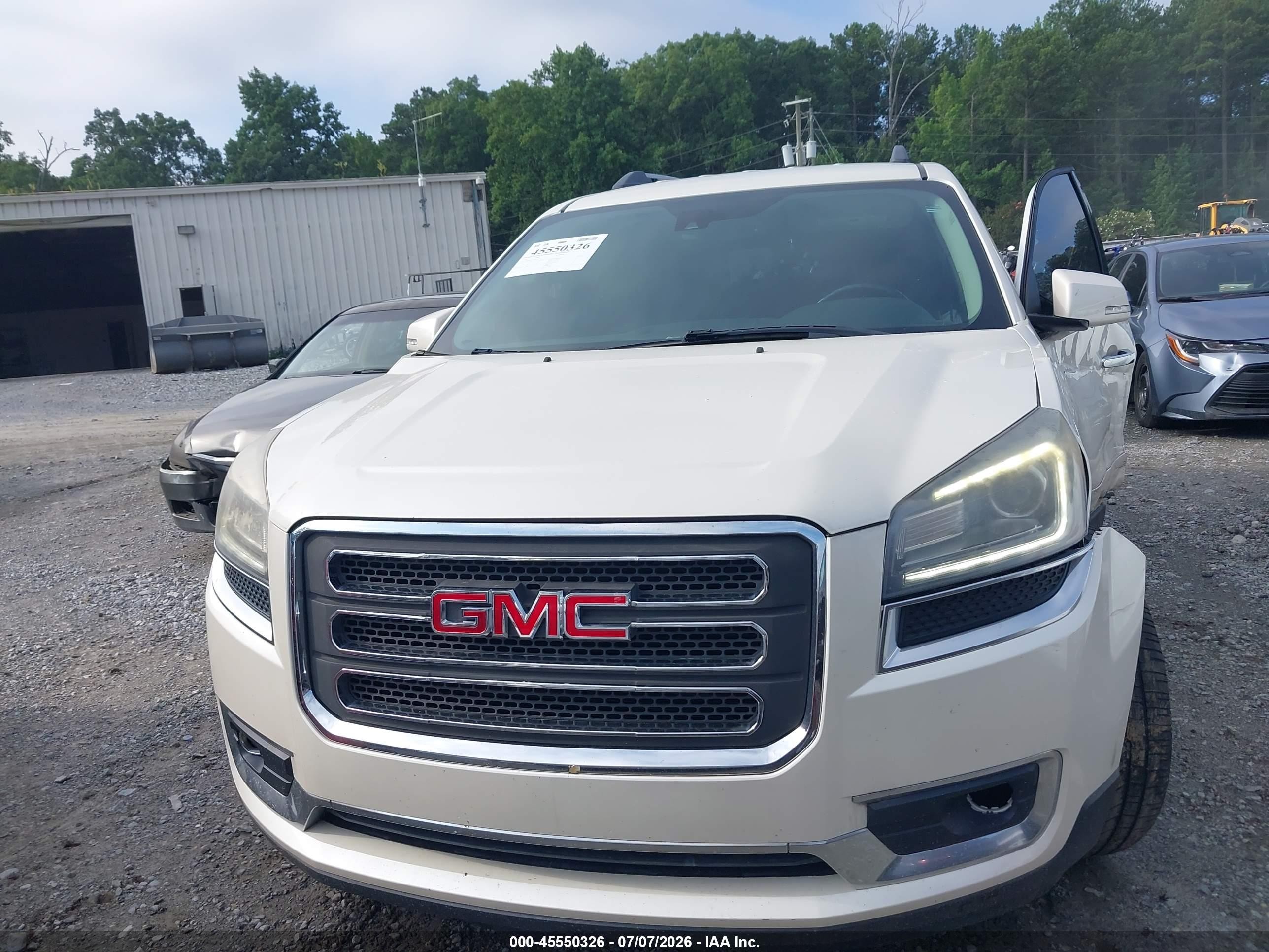 2014 Gmc Acadia Slt-1 Белый vin: 1GKKRRKD8EJ298743