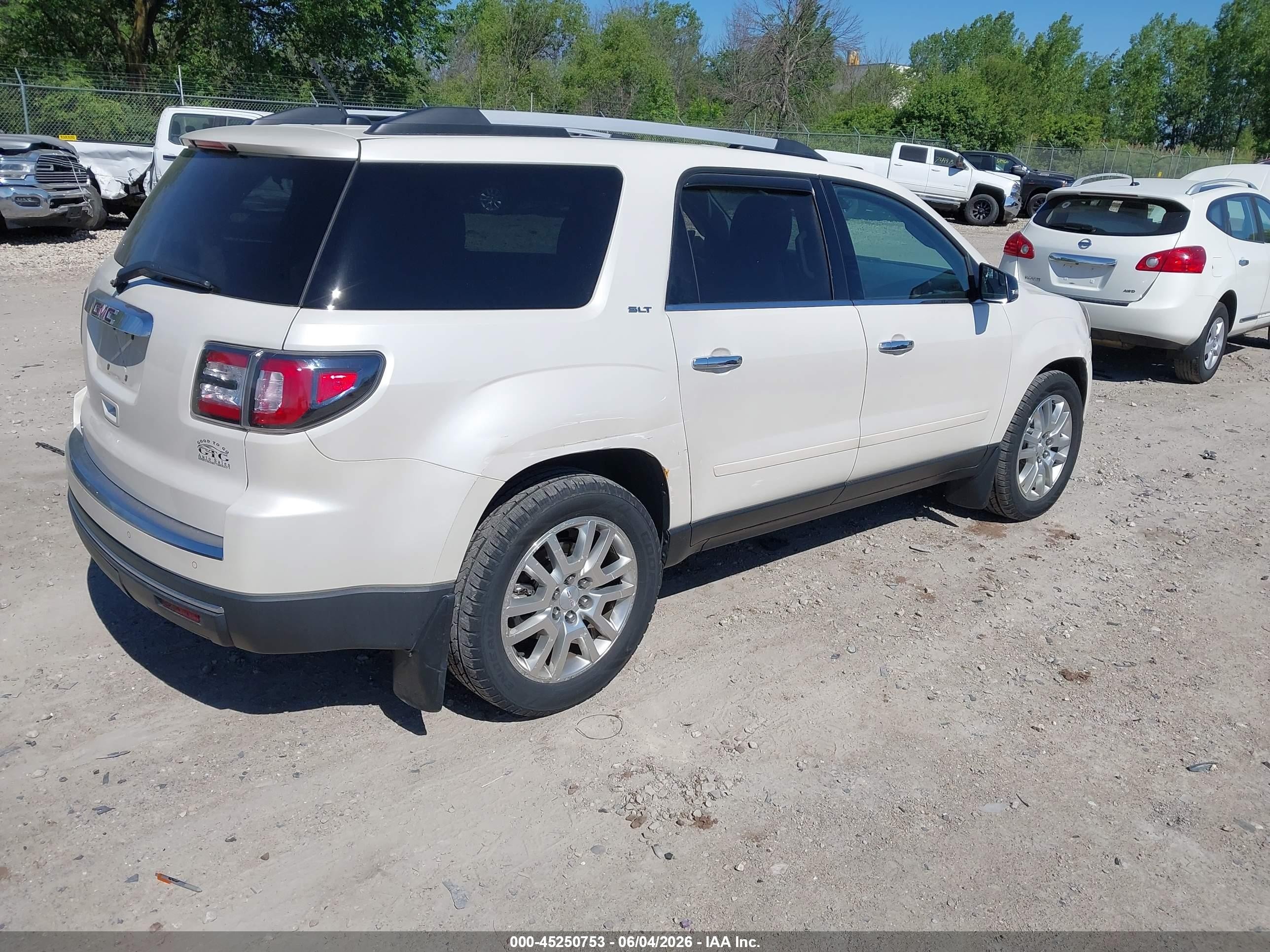 2015 Gmc Acadia Slt-1 Белый vin: 1GKKRRKD8FJ293639