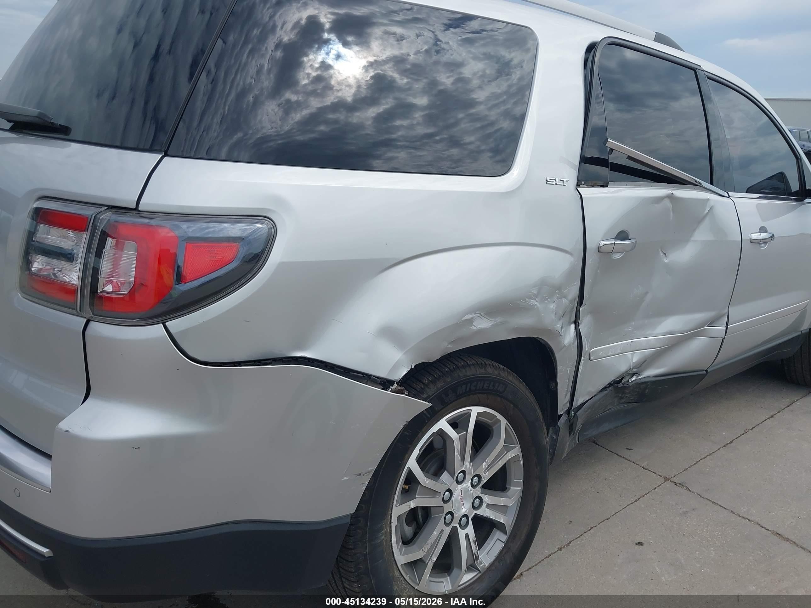 2015 Gmc Acadia Slt-1 Silver vin: 1GKKRRKD8FJ339017
