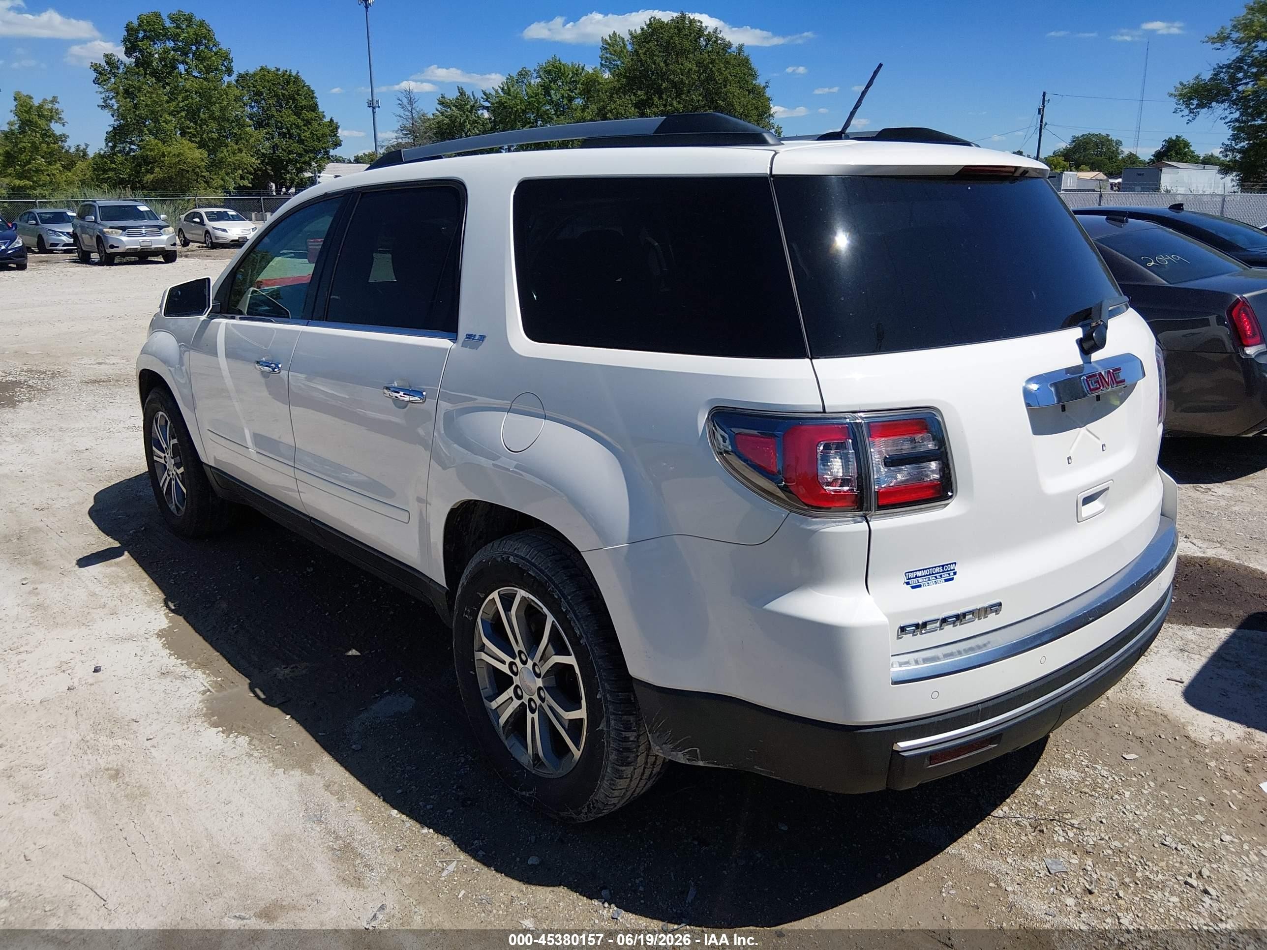 2014 Gmc Acadia Slt-1 Белый vin: 1GKKRRKDXEJ229018