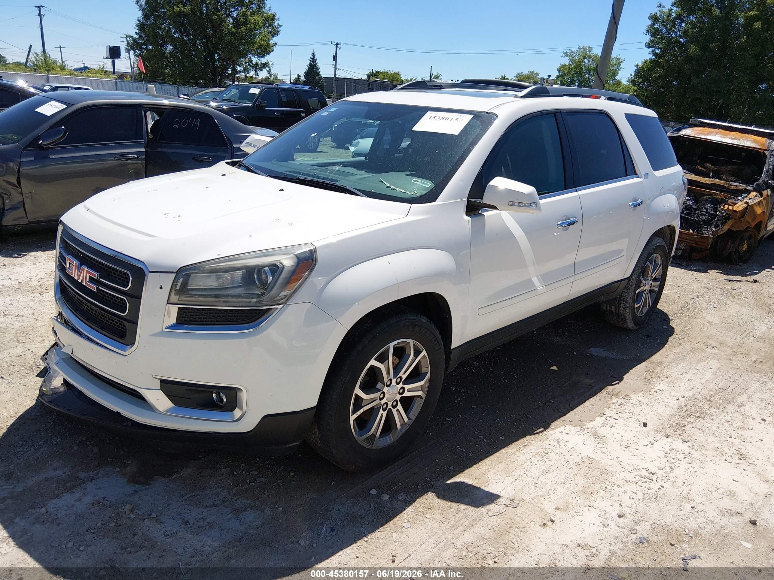 2014 Gmc Acadia Slt-1 Белый vin: 1GKKRRKDXEJ229018