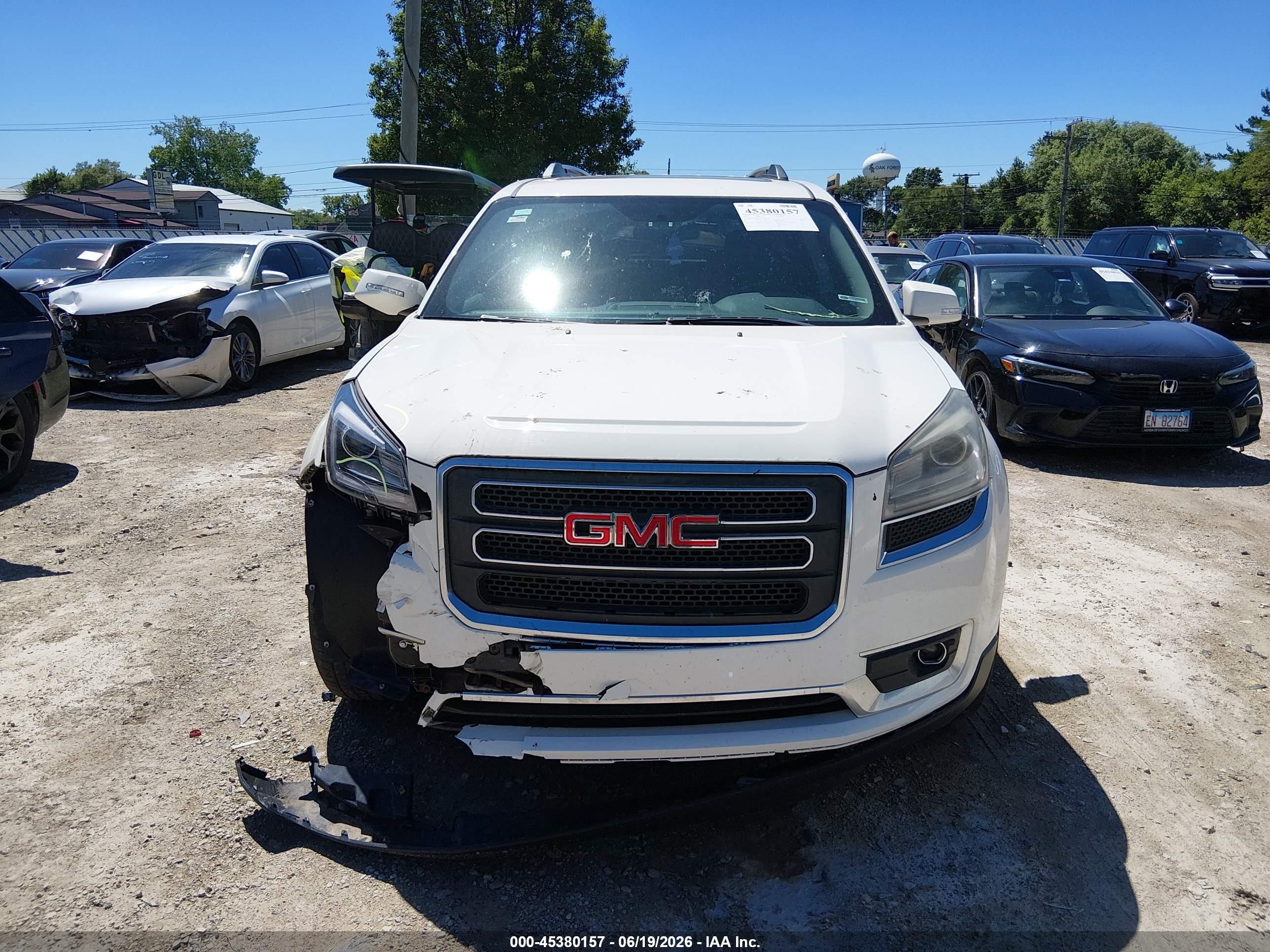 2014 Gmc Acadia Slt-1 Белый vin: 1GKKRRKDXEJ229018