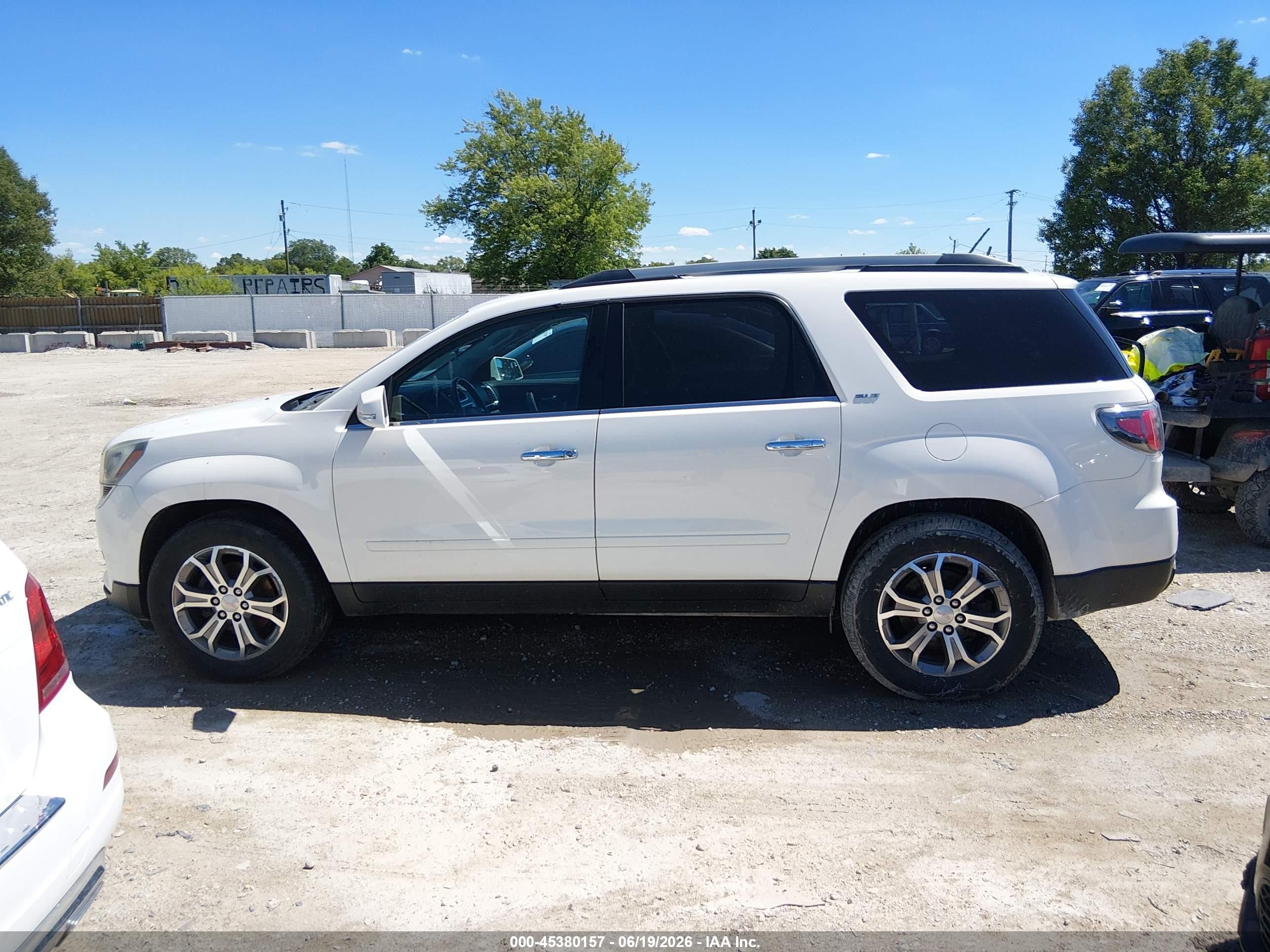 2014 Gmc Acadia Slt-1 Белый vin: 1GKKRRKDXEJ229018