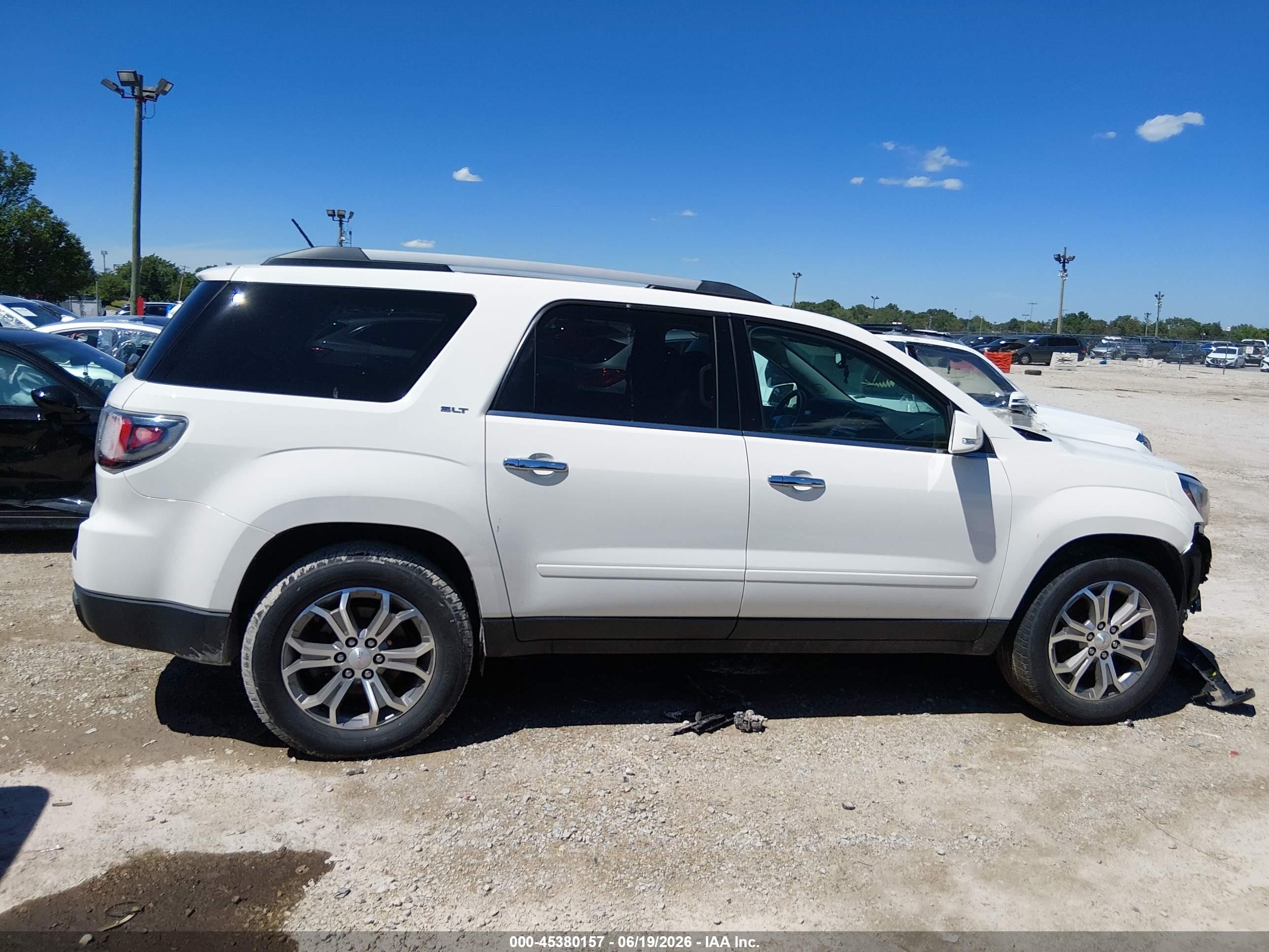 2014 Gmc Acadia Slt-1 Белый vin: 1GKKRRKDXEJ229018