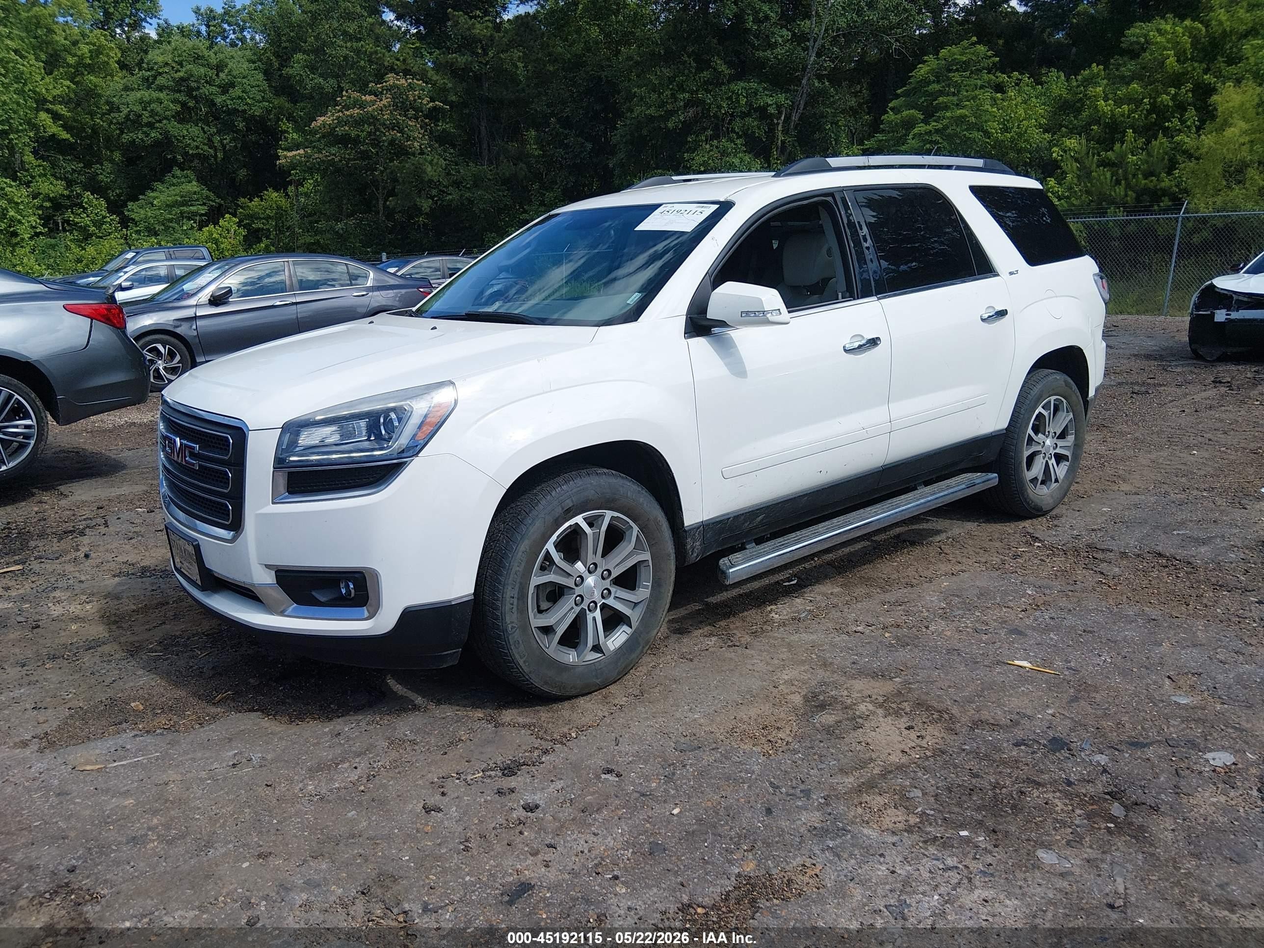 2015 Gmc Acadia Slt-1 White vin: 1GKKRRKDXFJ112265