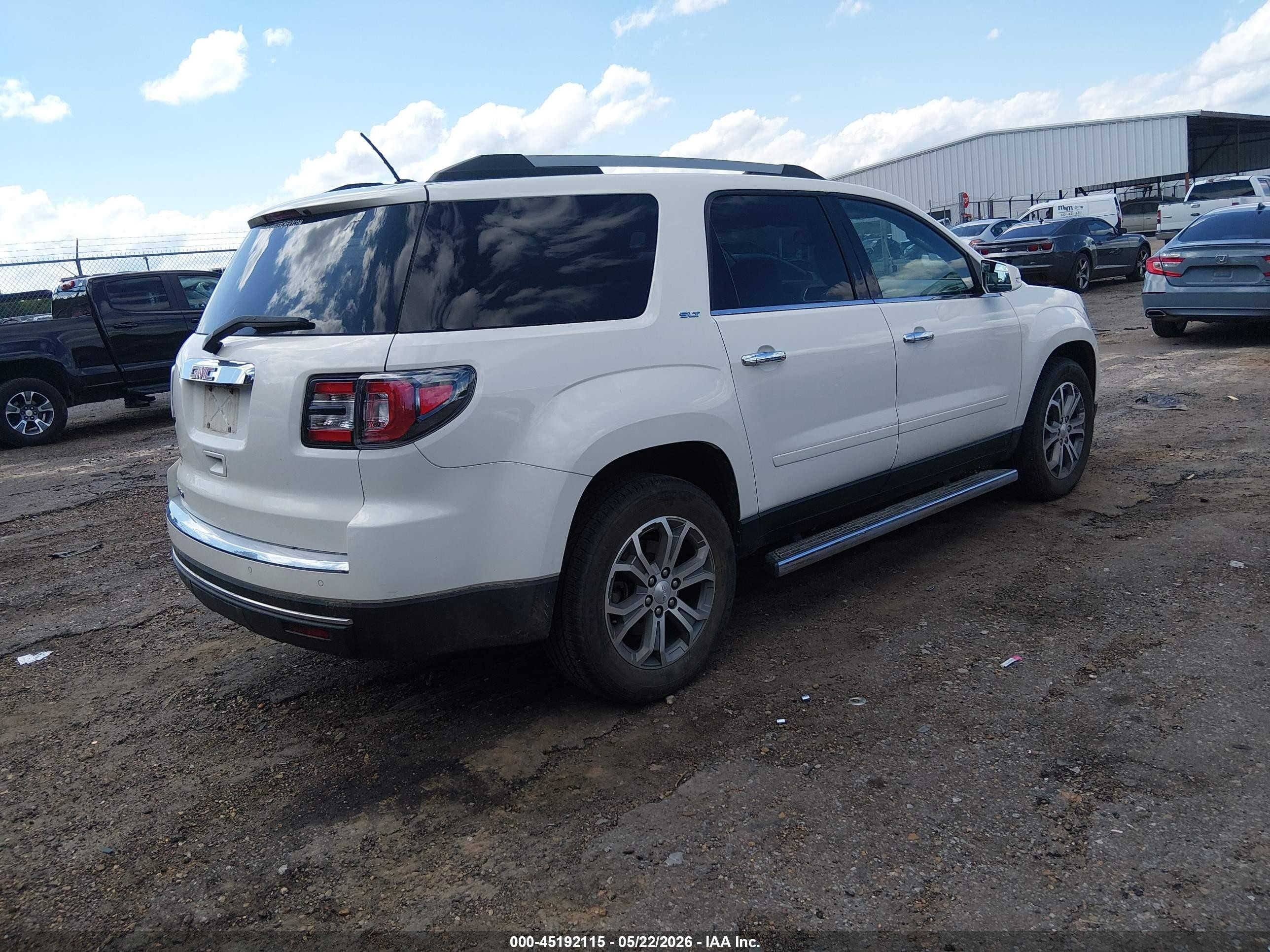 2015 Gmc Acadia Slt-1 White vin: 1GKKRRKDXFJ112265
