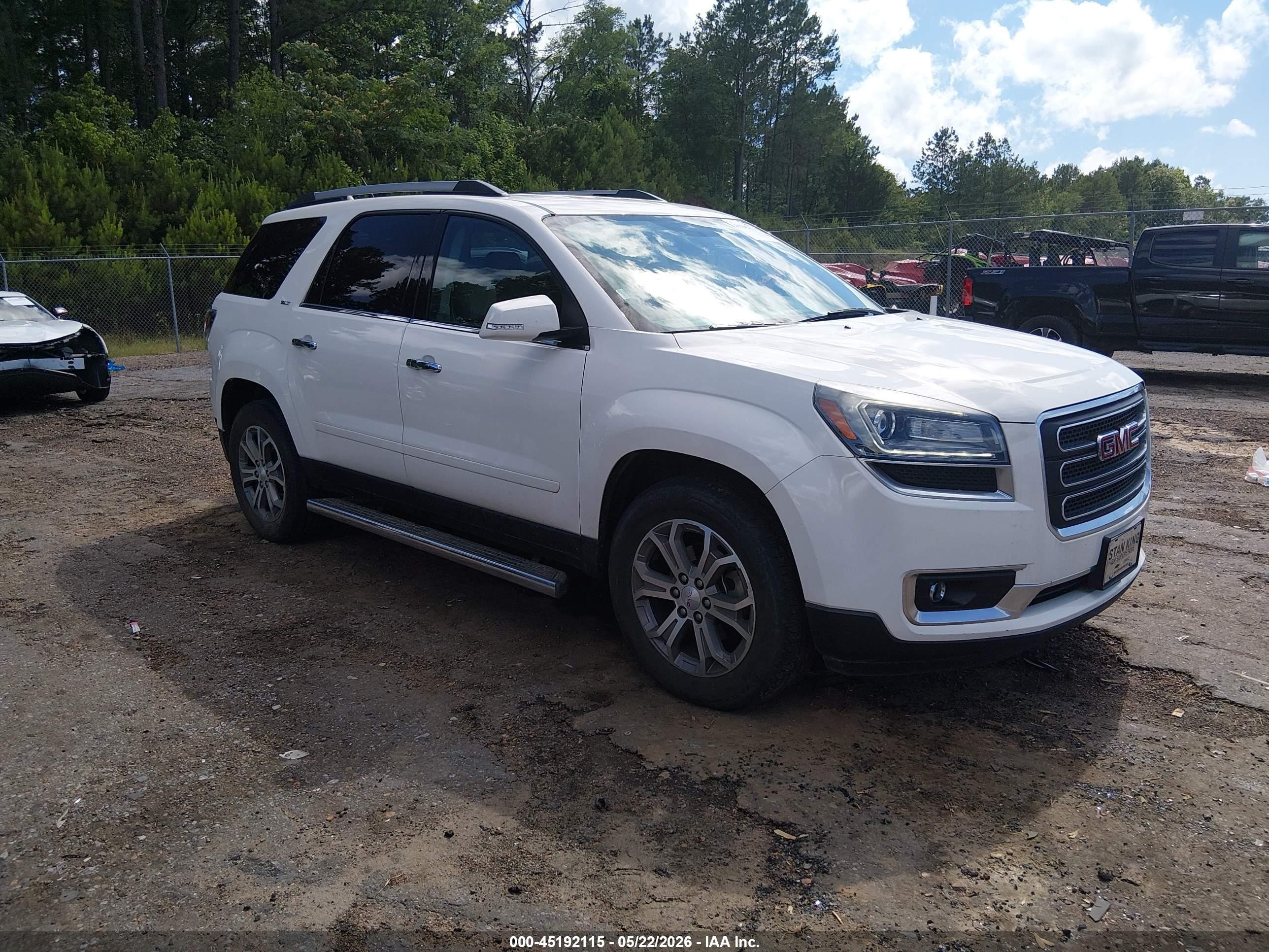 2015 Gmc Acadia Slt-1 Белый vin: 1GKKRRKDXFJ112265