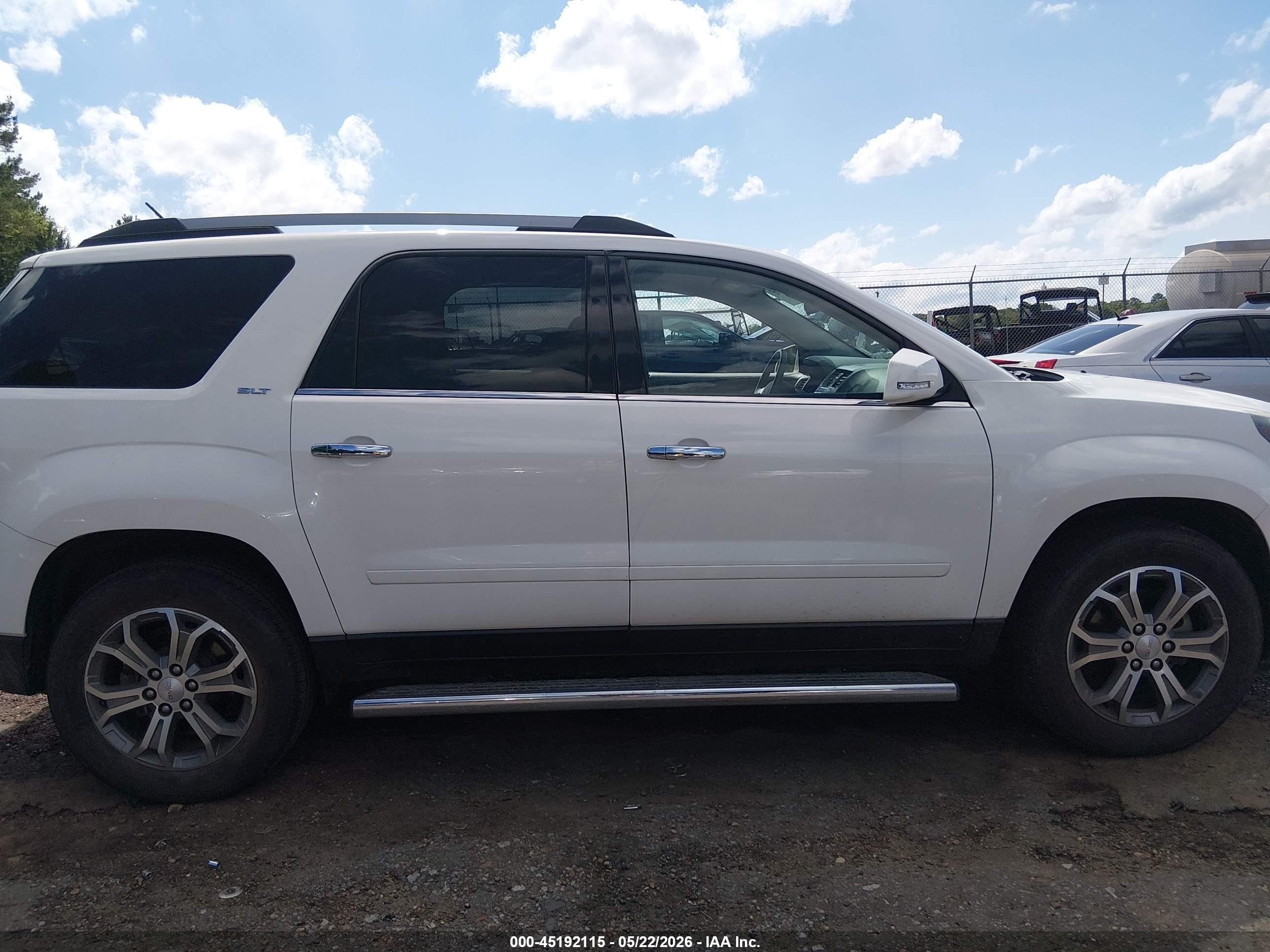 2015 Gmc Acadia Slt-1 White vin: 1GKKRRKDXFJ112265
