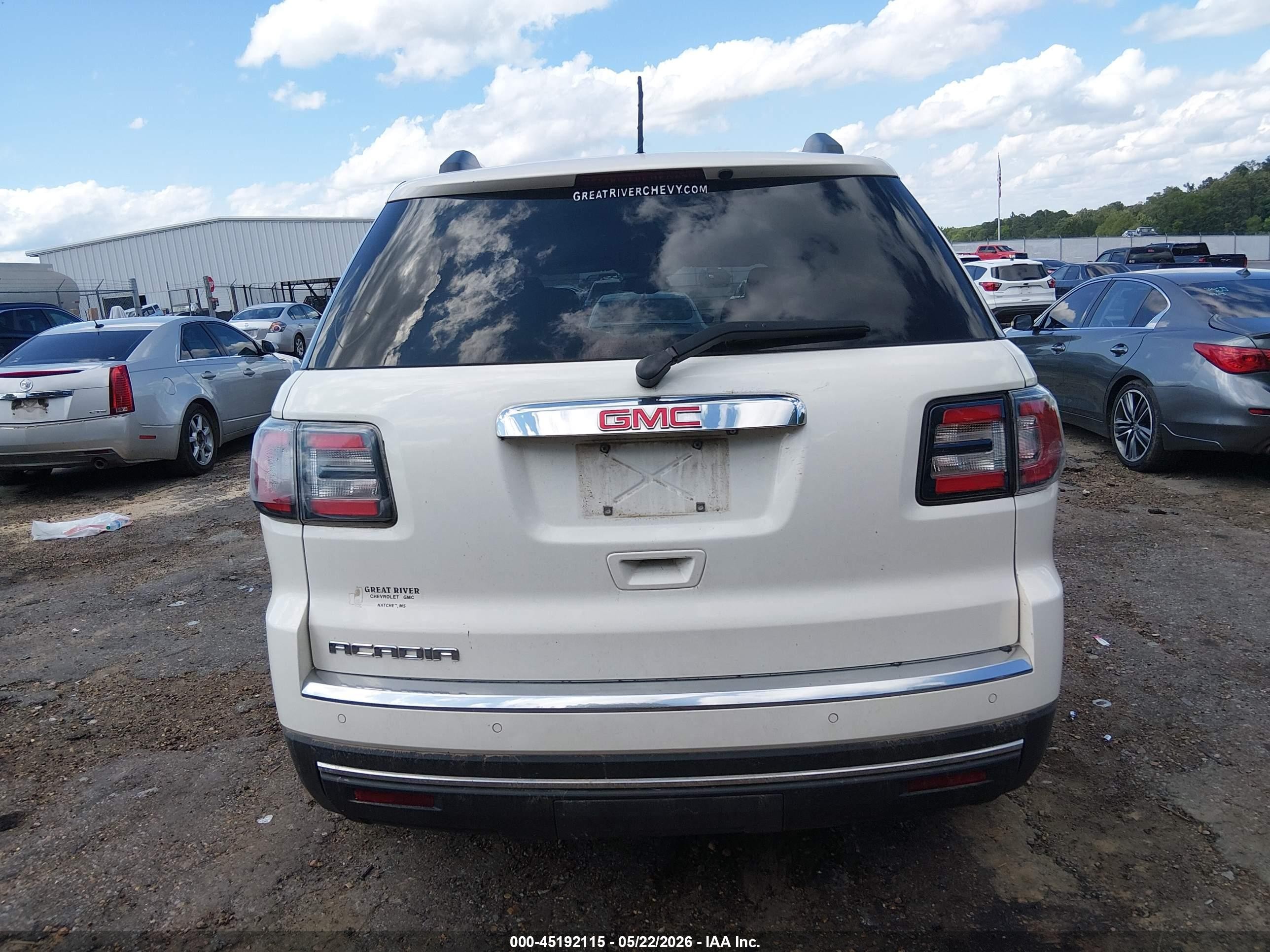 2015 Gmc Acadia Slt-1 White vin: 1GKKRRKDXFJ112265