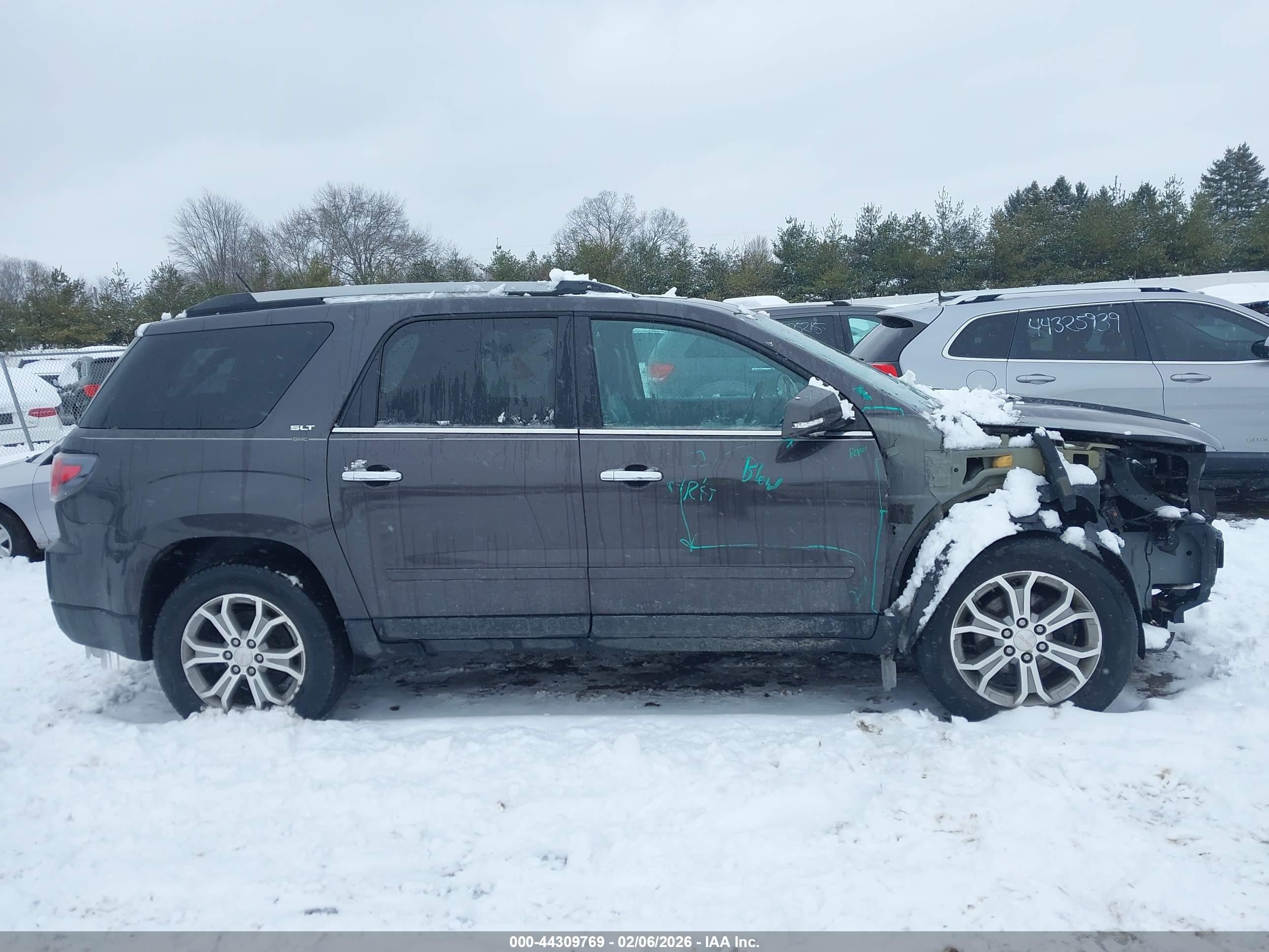 2015 Gmc Acadia Slt-1 Black vin: 1GKKRRKDXFJ234480