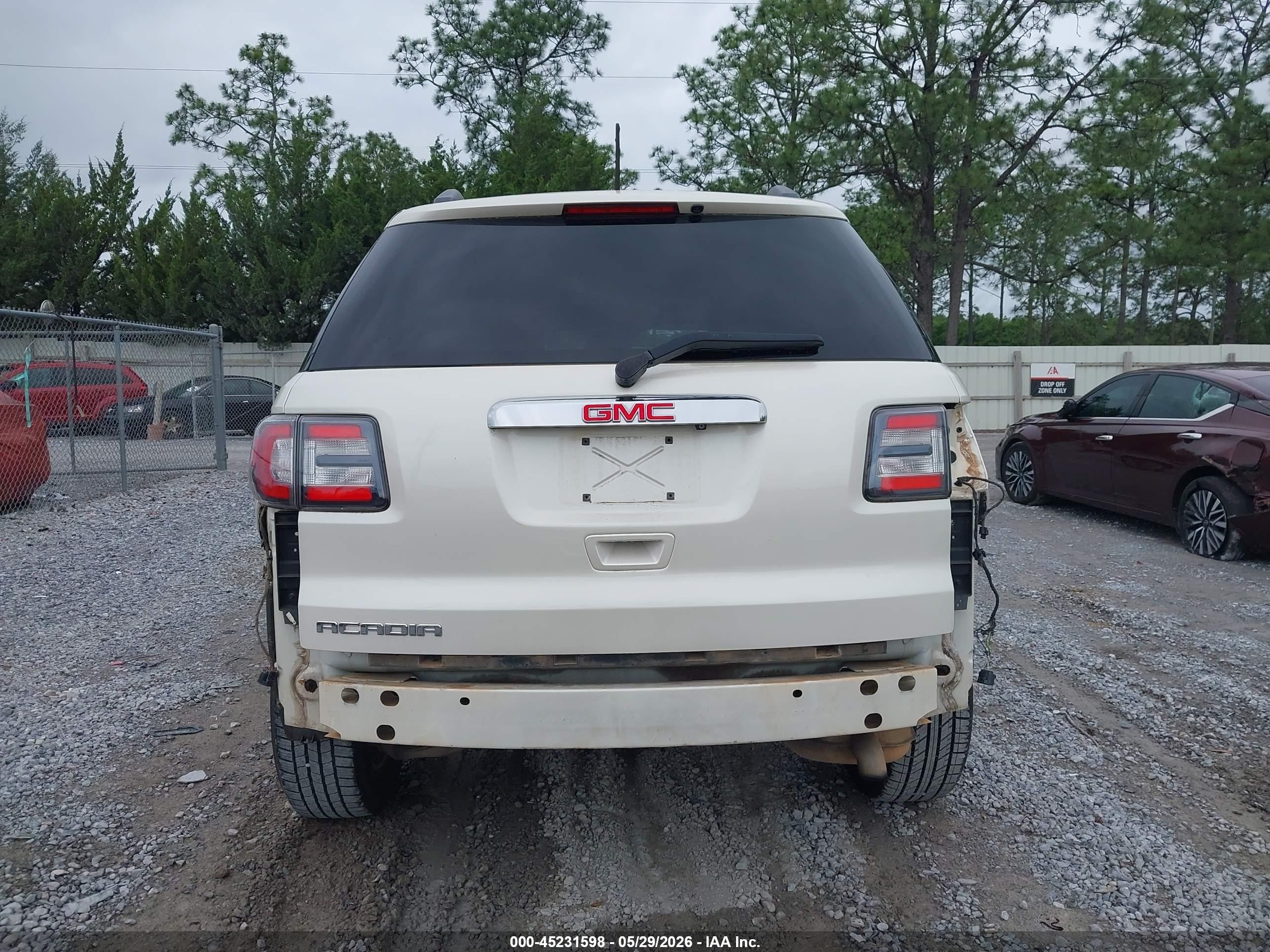 2015 Gmc Acadia Slt-1 White vin: 1GKKRRKDXFJ270217