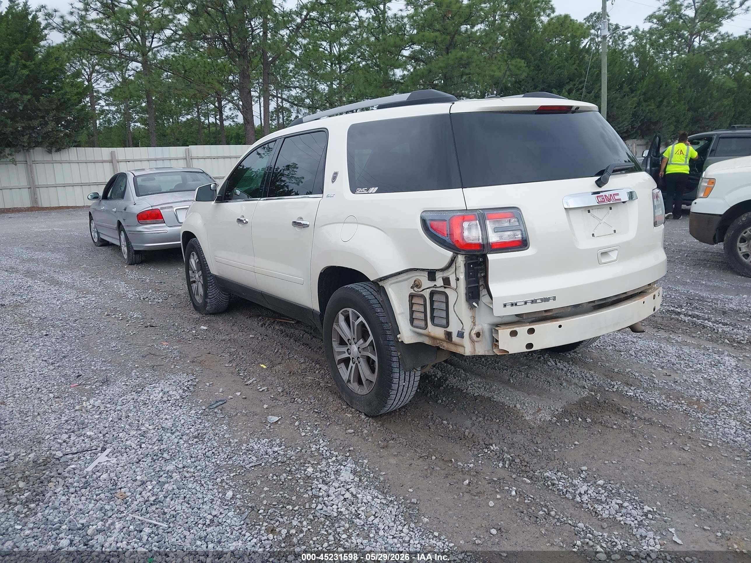 2015 Gmc Acadia Slt-1 White vin: 1GKKRRKDXFJ270217
