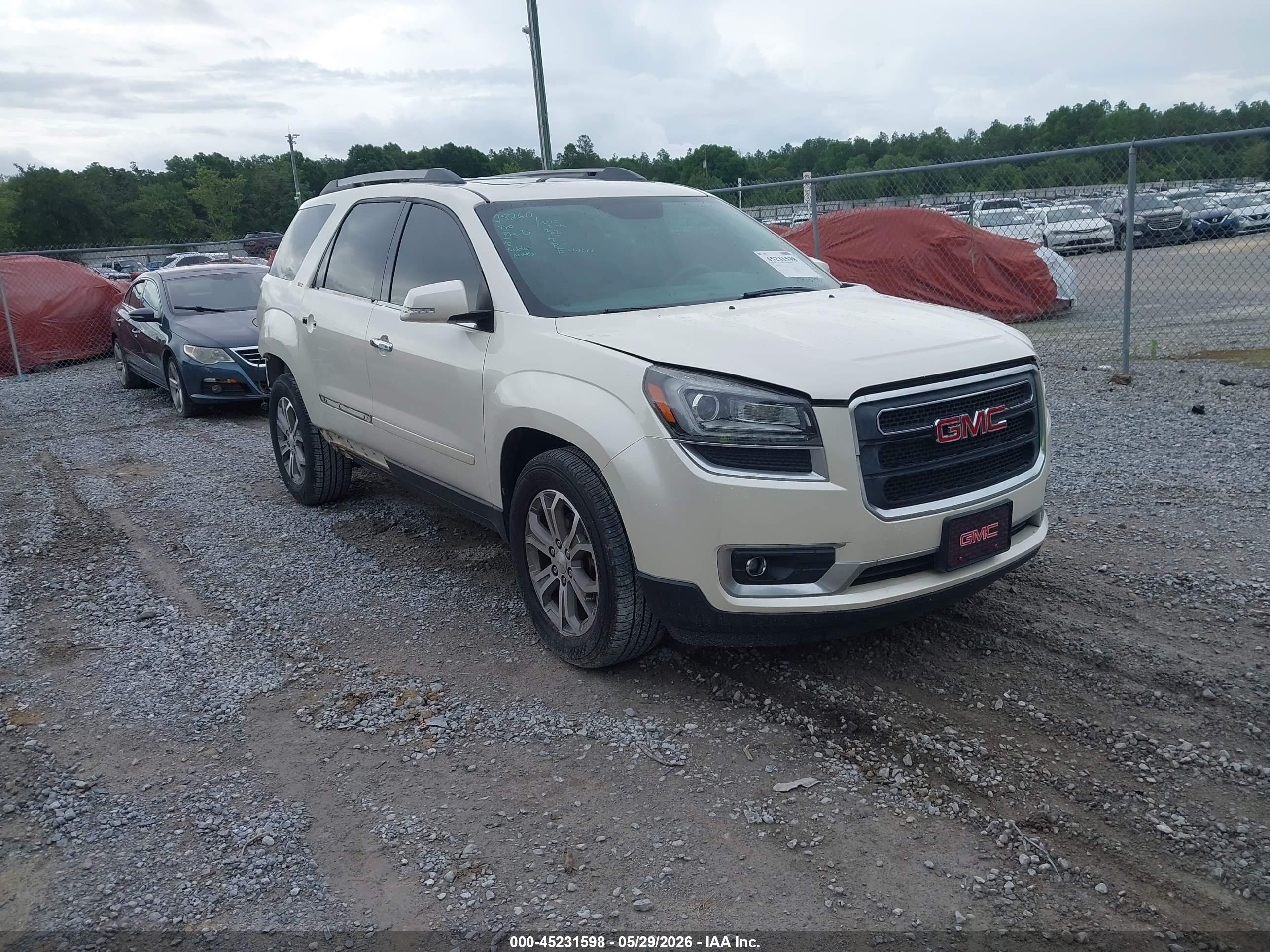 2015 Gmc Acadia Slt-1 White vin: 1GKKRRKDXFJ270217