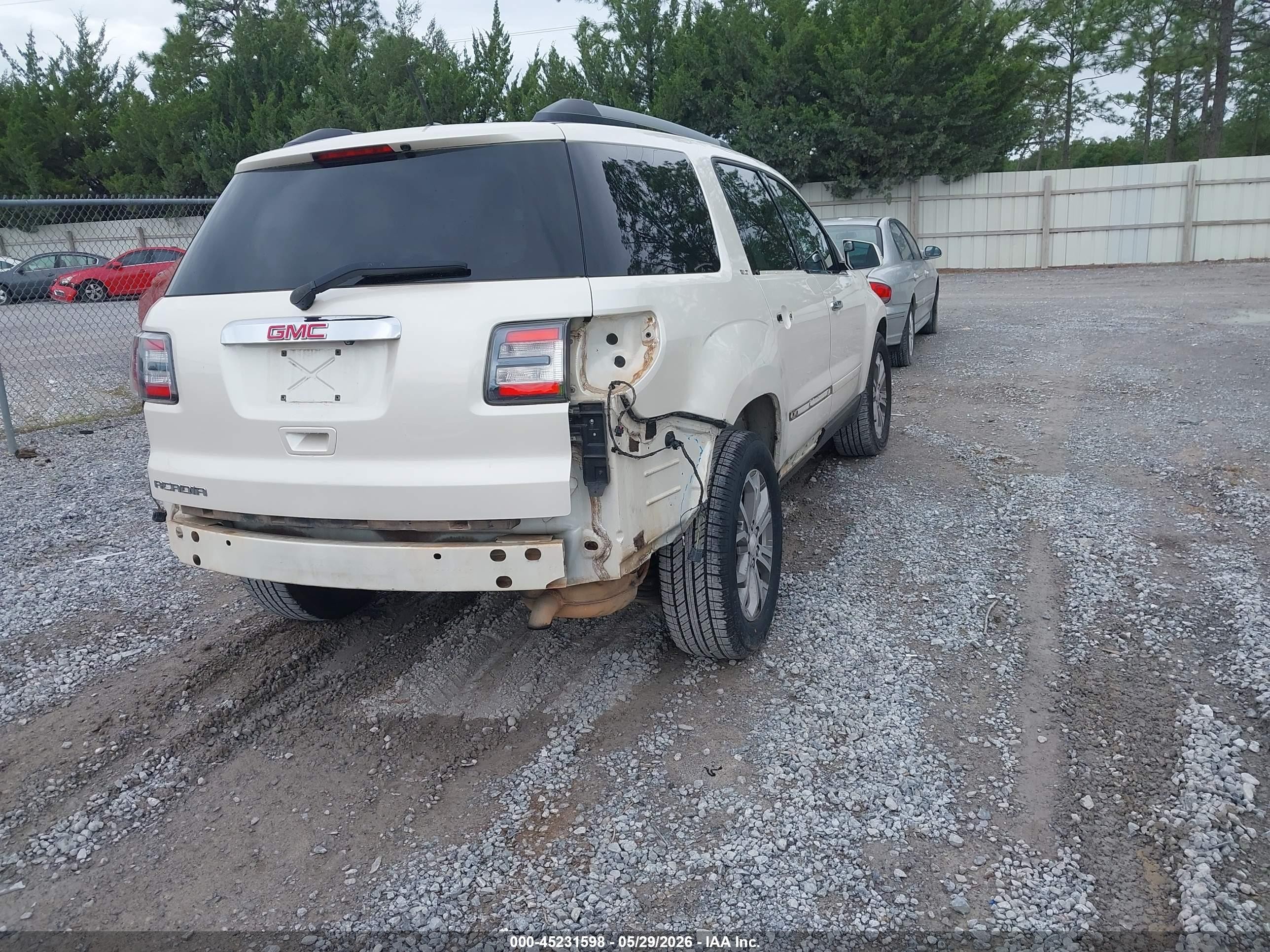 2015 Gmc Acadia Slt-1 White vin: 1GKKRRKDXFJ270217