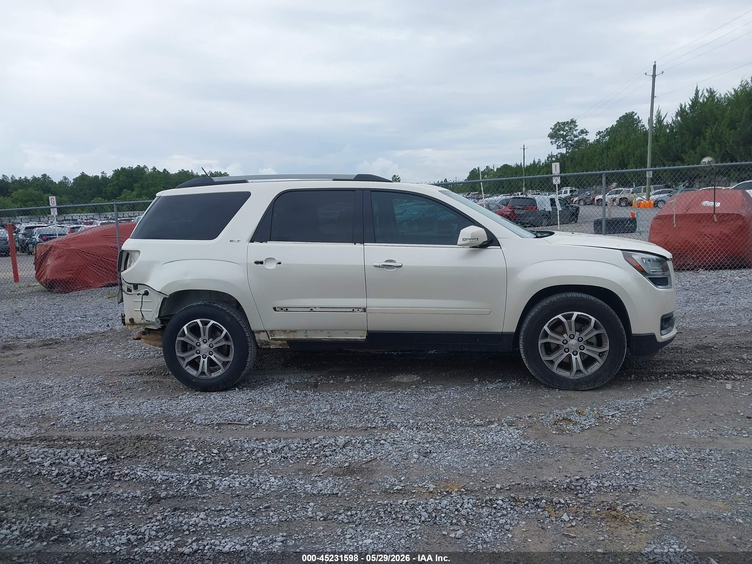 2015 Gmc Acadia Slt-1 White vin: 1GKKRRKDXFJ270217