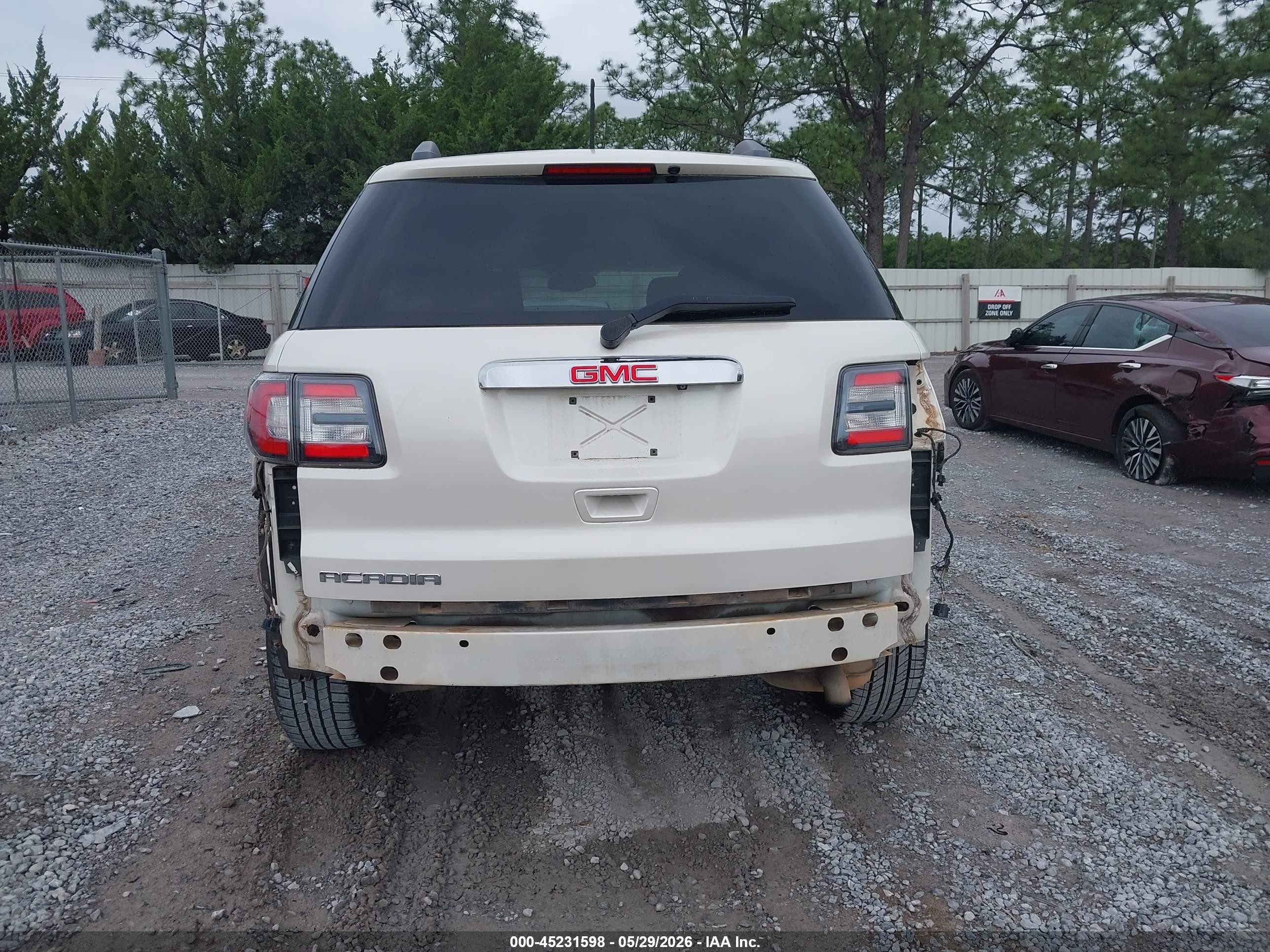 2015 Gmc Acadia Slt-1 White vin: 1GKKRRKDXFJ270217