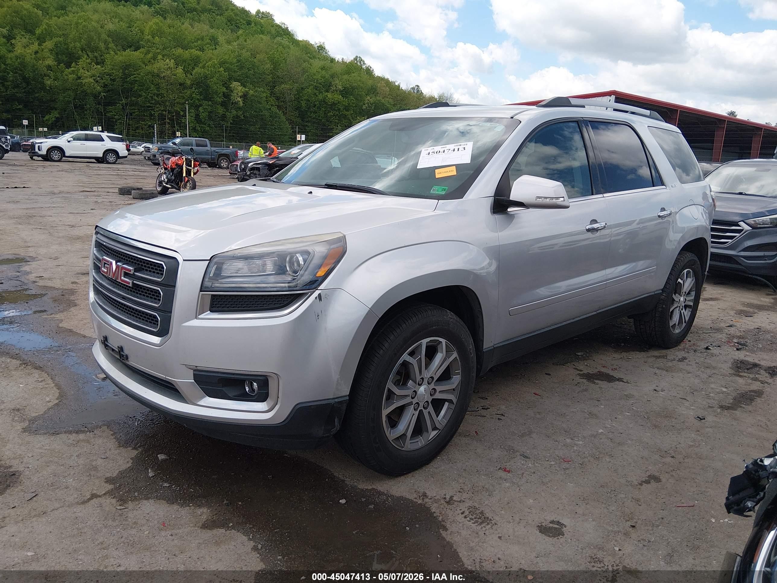 2015 Gmc Acadia Slt-1 Silver vin: 1GKKRRKDXFJ354943