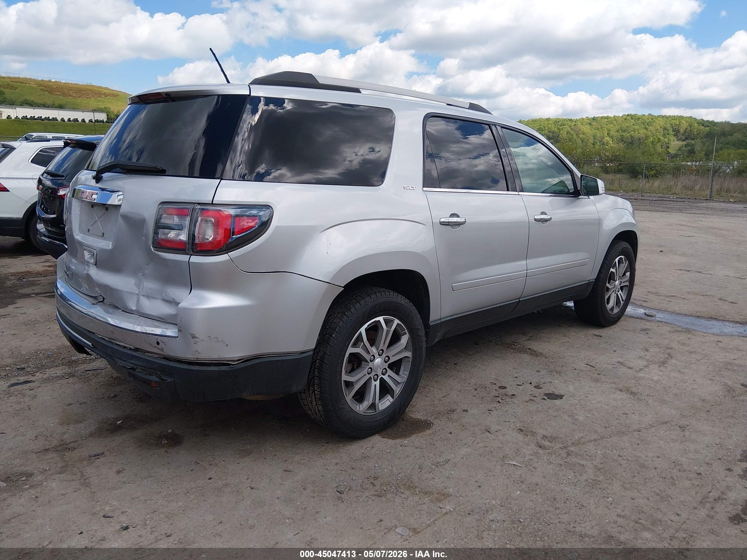 2015 Gmc Acadia Slt-1 Silver vin: 1GKKRRKDXFJ354943