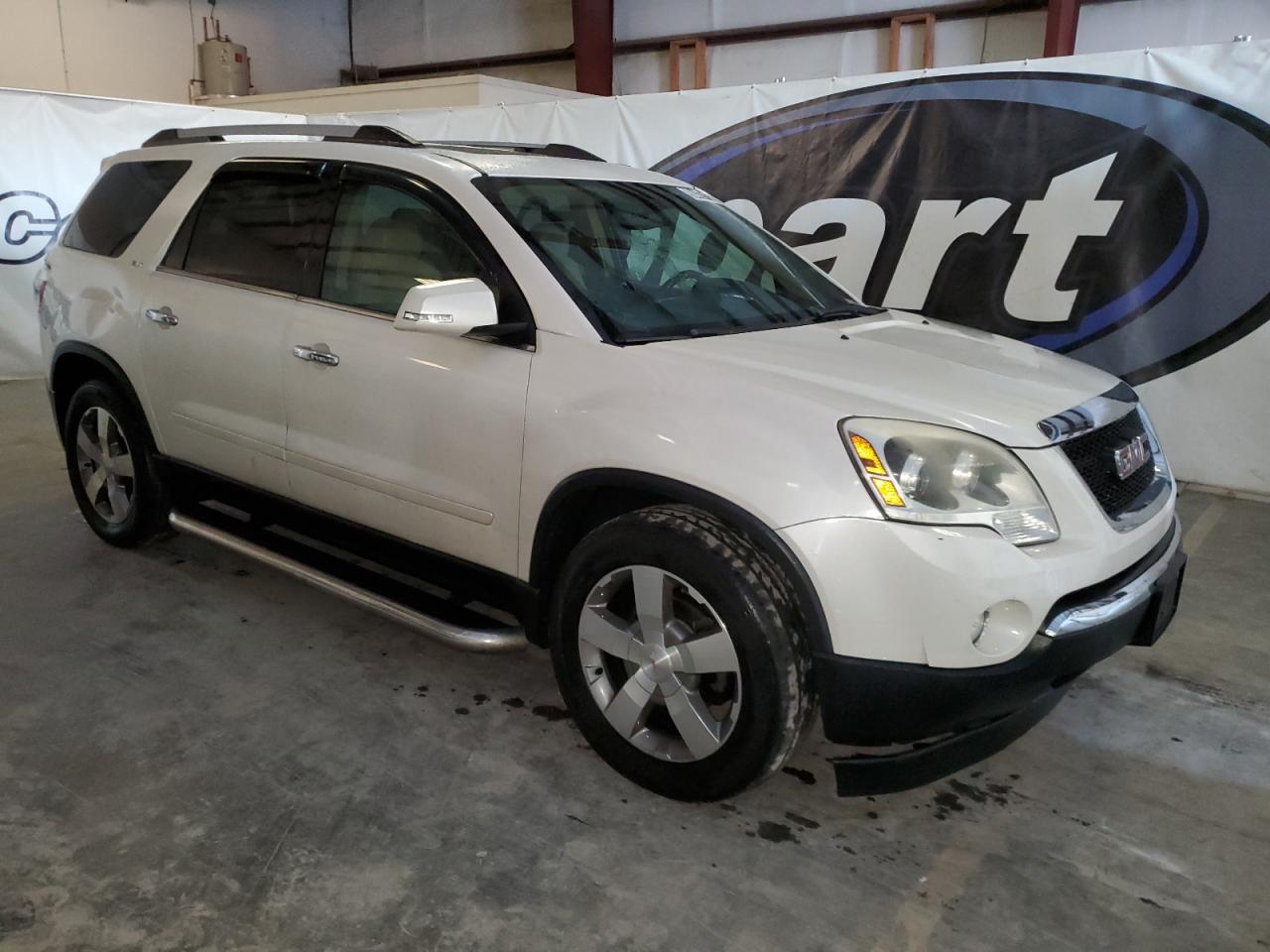 2011 Gmc Acadia Slt White vin: 1GKKRSED4BJ209863 Damage: Front Bumper Cover Upper, Cracked, 1 To 2 Inches