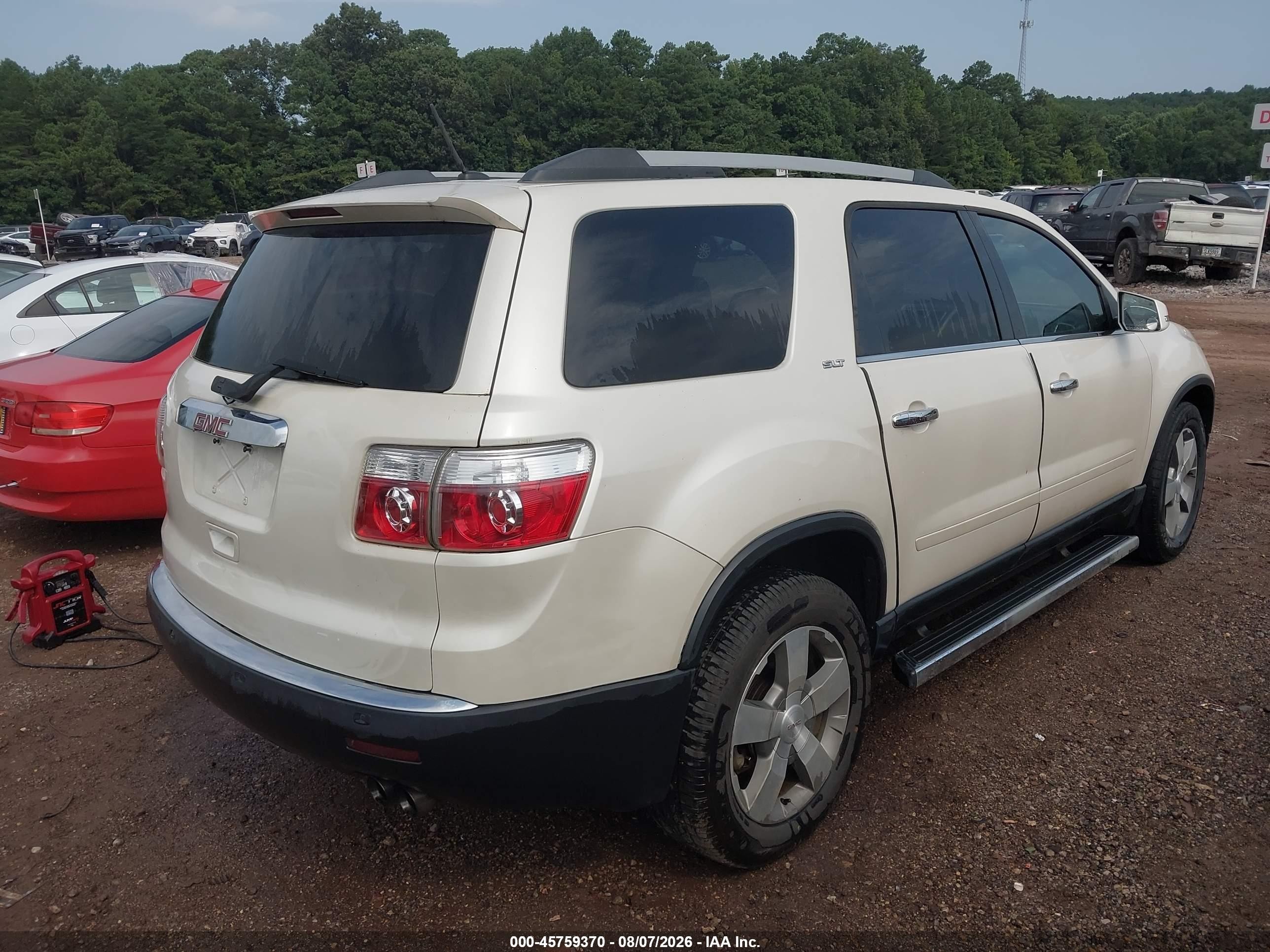 2011 Gmc Acadia Slt-2 White vin: 1GKKRSED7BJ192573