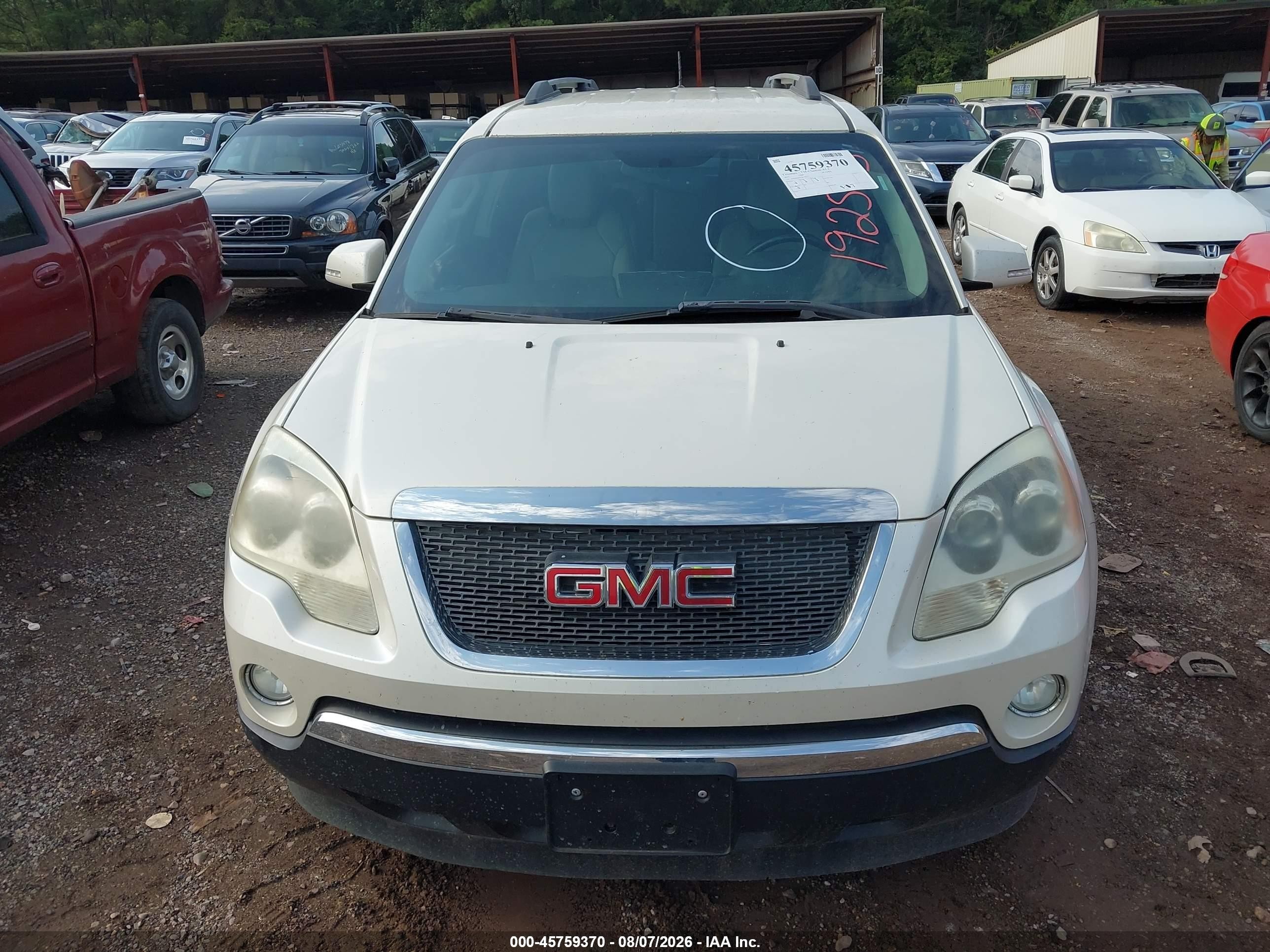 2011 Gmc Acadia Slt-2 White vin: 1GKKRSED7BJ192573