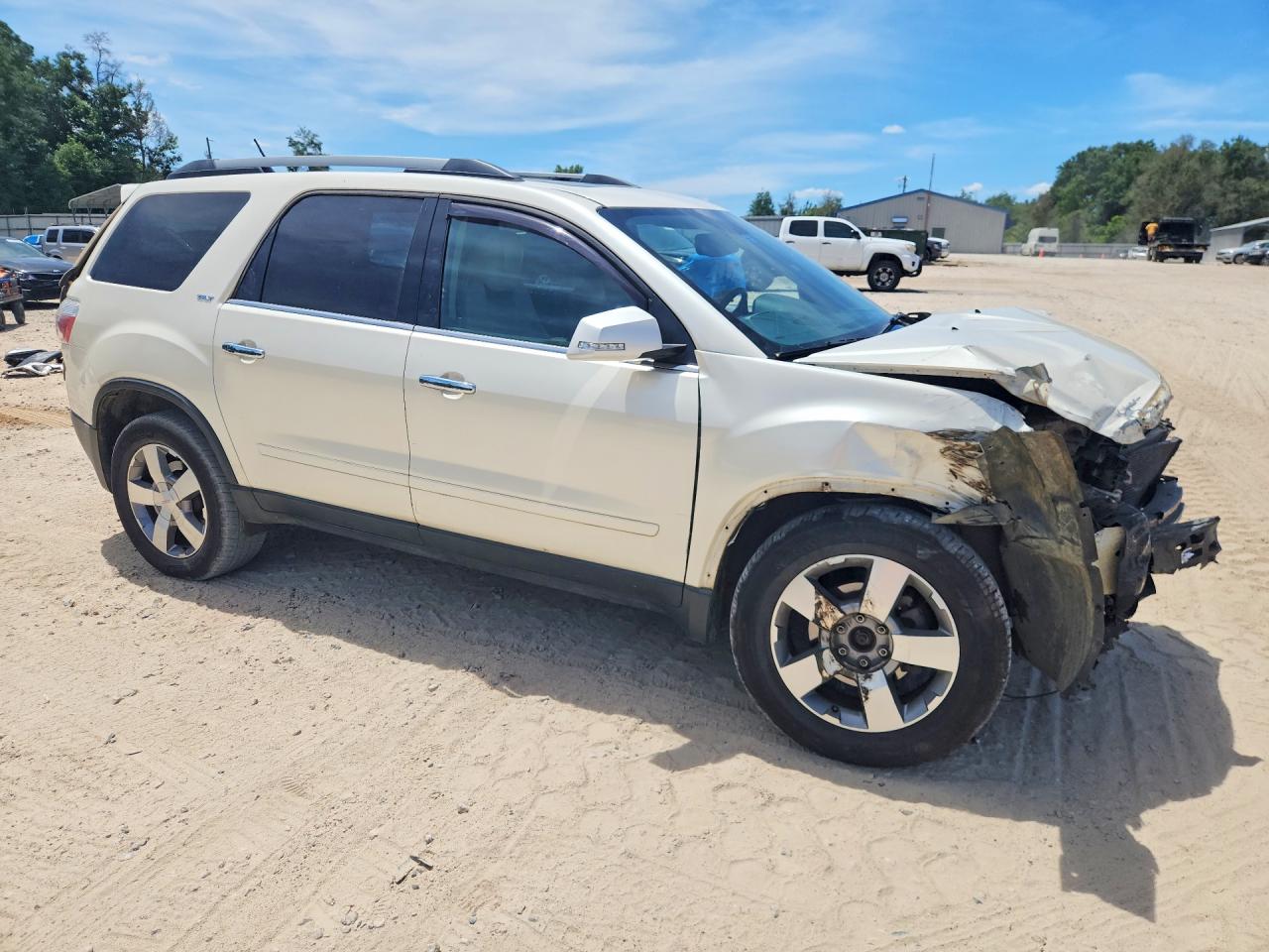 2012 Gmc Acadia Slt-2 White vin: 1GKKRSEDXCJ230878