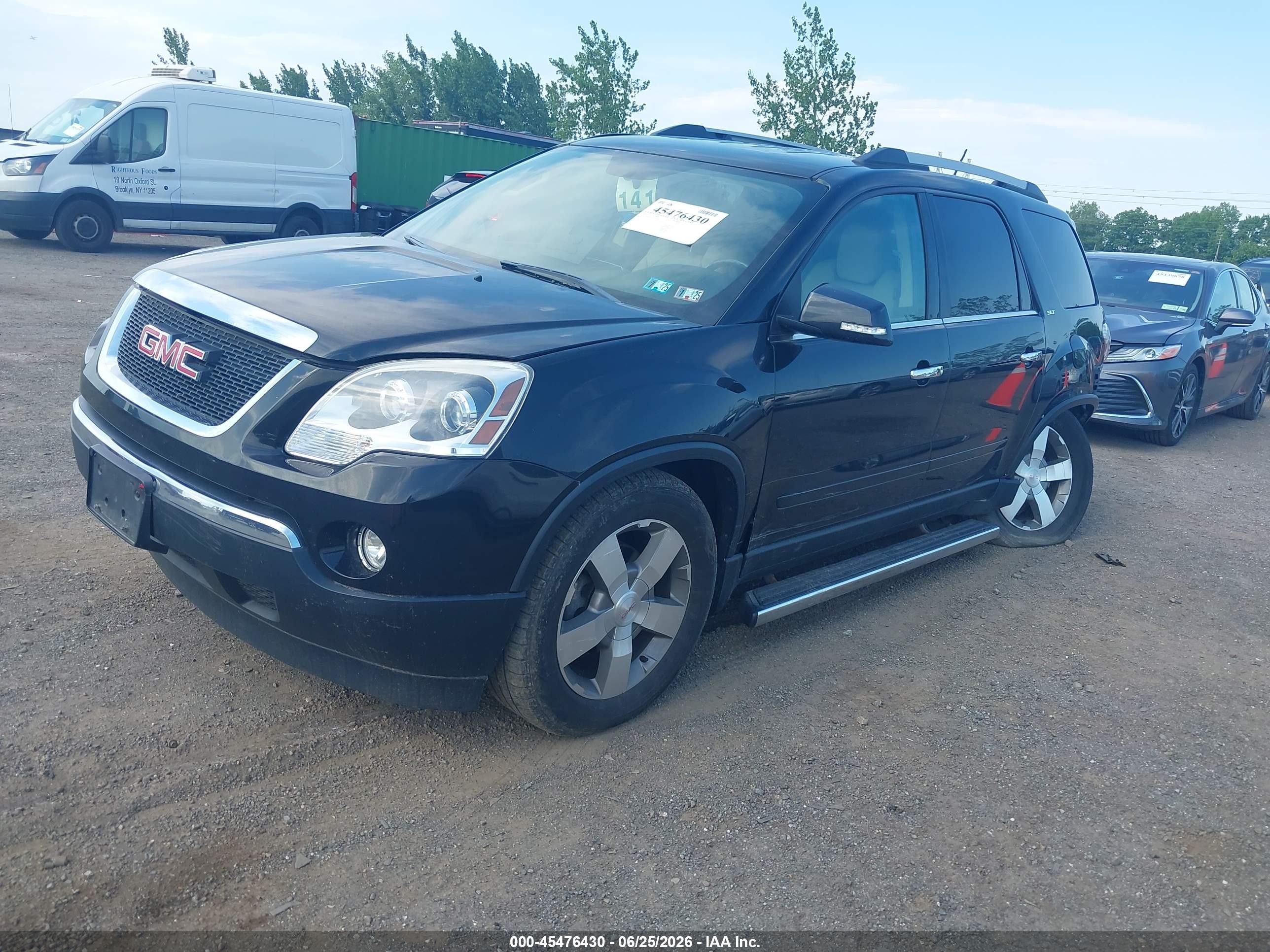 2012 Gmc Acadia Slt-2 Black vin: 1GKKRSEDXCJ295049