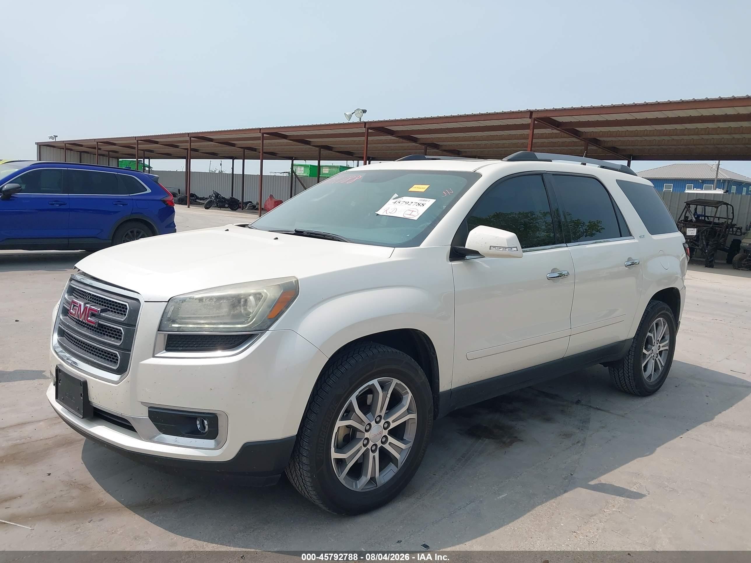 2014 Gmc Acadia Slt-2 White vin: 1GKKRSKD2EJ141023