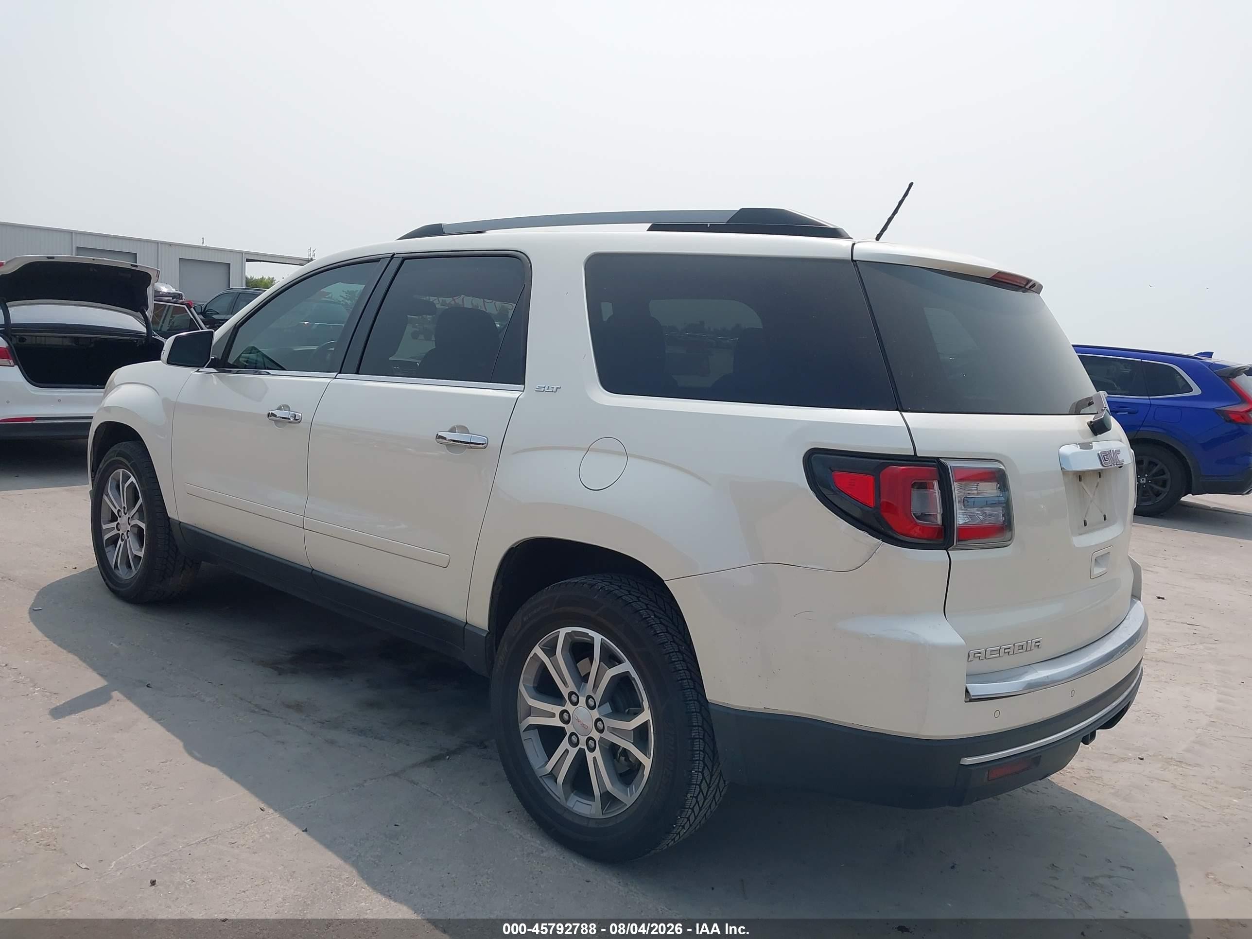 2014 Gmc Acadia Slt-2 White vin: 1GKKRSKD2EJ141023