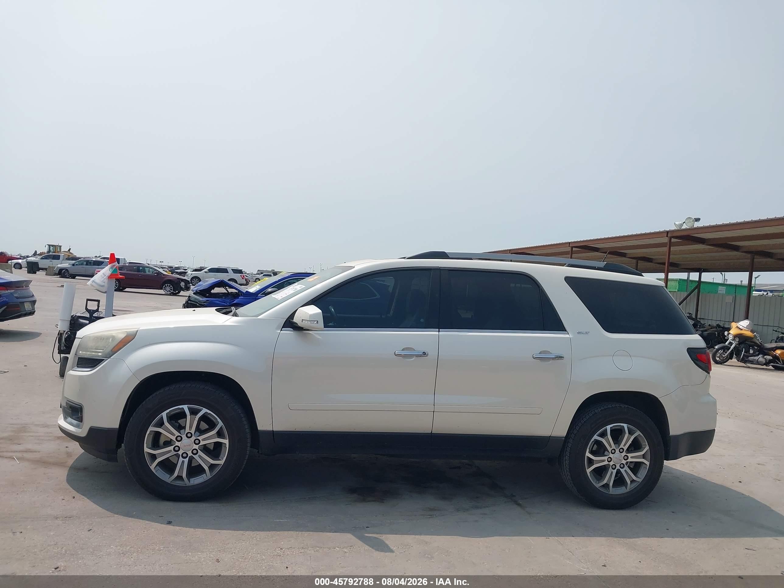 2014 Gmc Acadia Slt-2 White vin: 1GKKRSKD2EJ141023